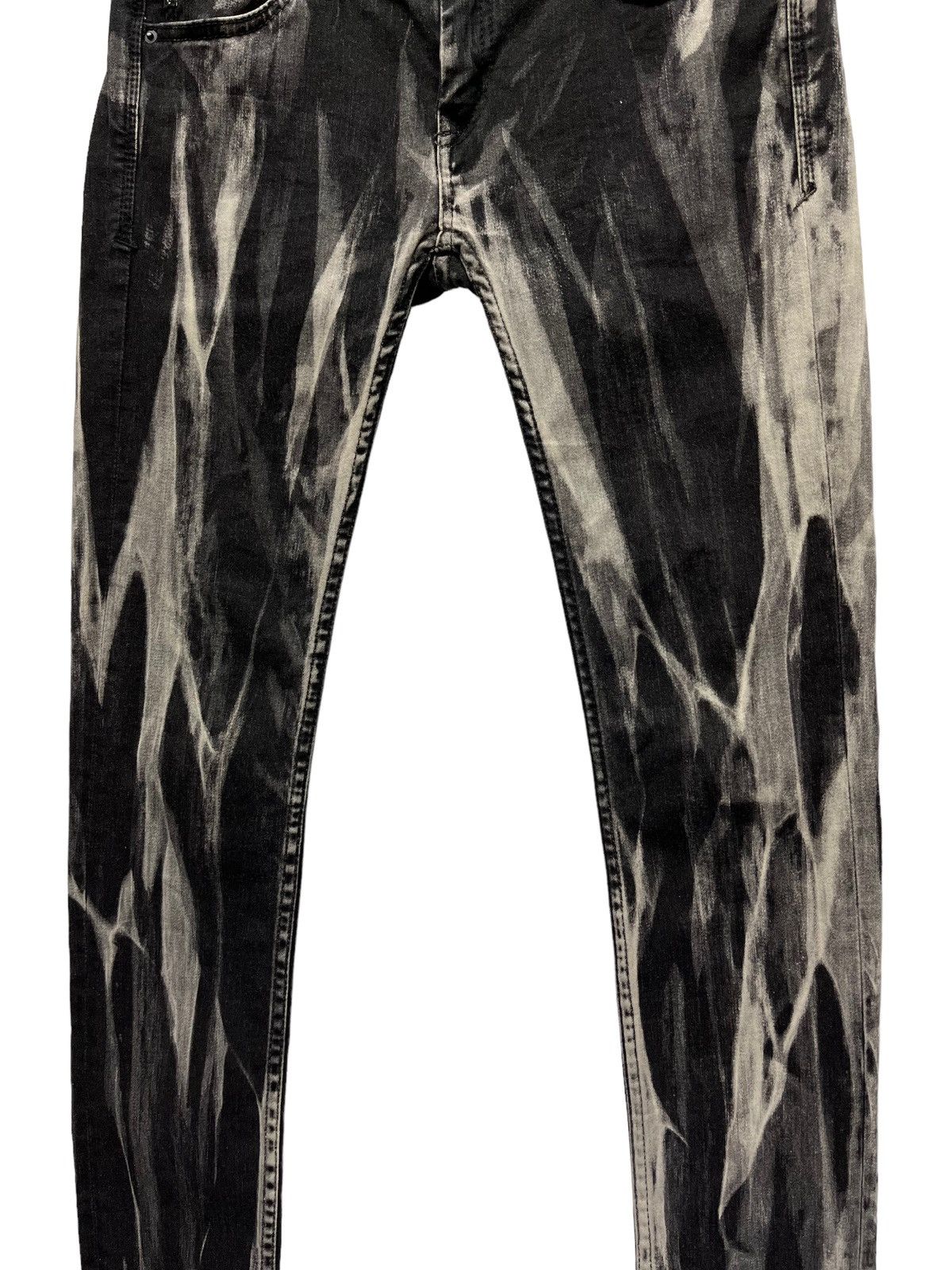 Japanese Brand × Vintage NASHDULEK Acid Vomit Stretch Skinny Low Rise Woman’s Jeans Size US 26 / EU 42 - 6 Thumbnail