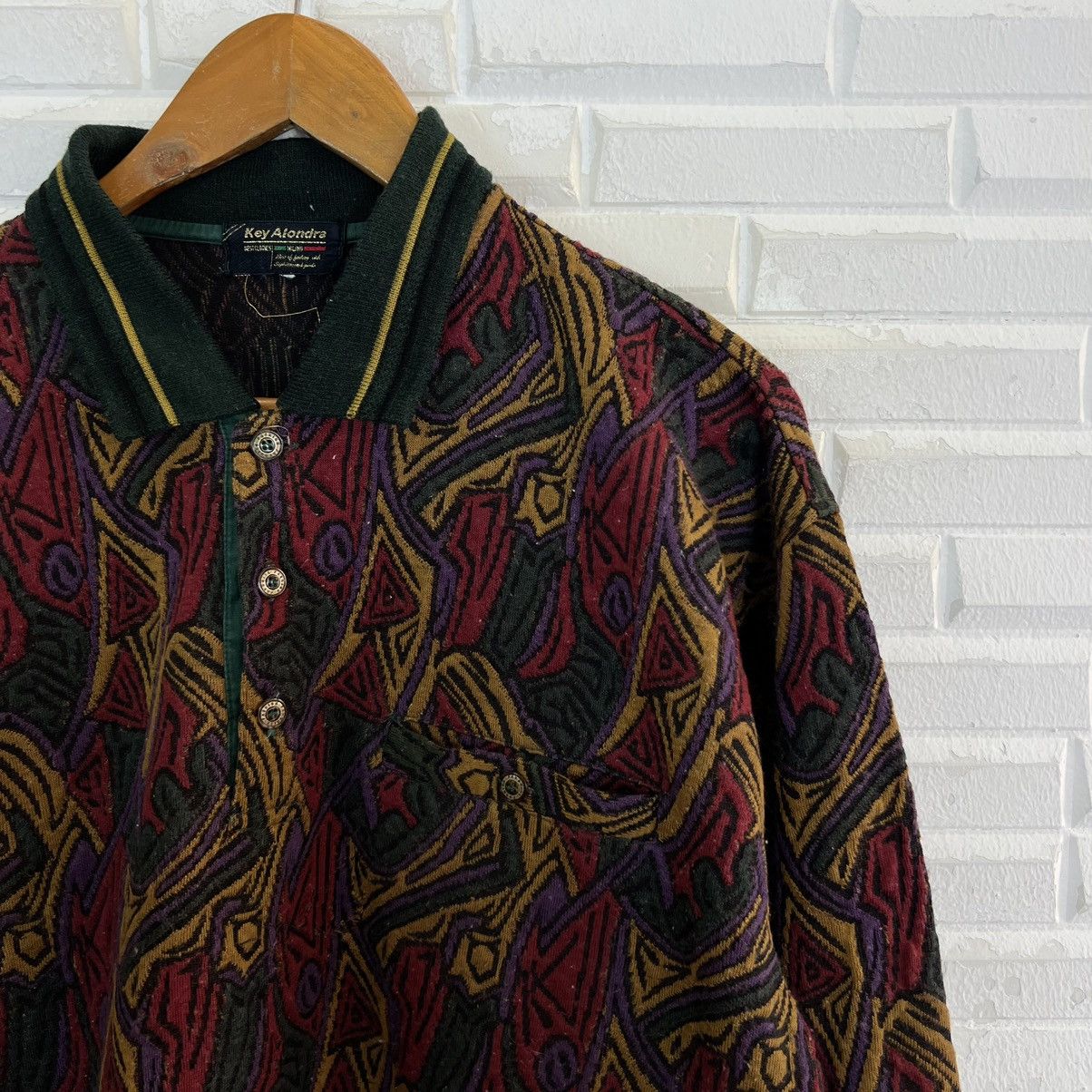 Japanese Brand VINTAGE KEY ALONDRA COLLAR SWEATSHIRT NAVAJO DESIGN Size US M / EU 48-50 / 2 - 5 Thumbnail