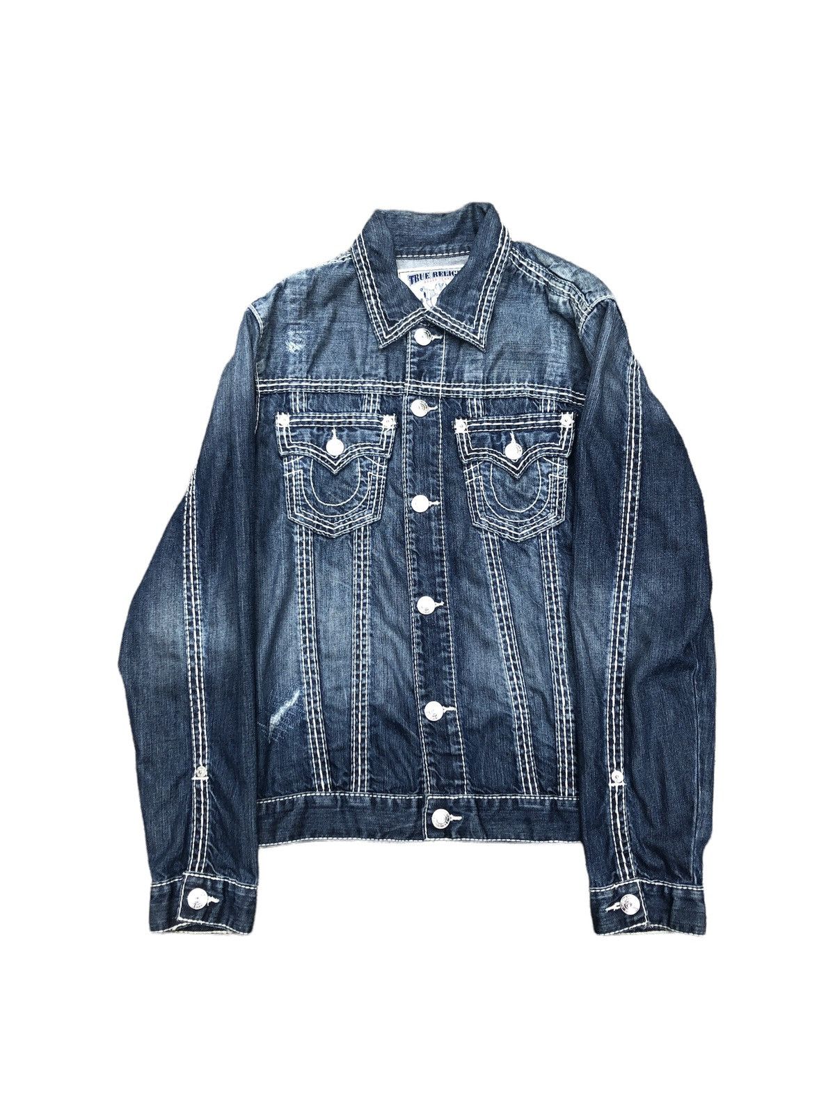 True Religion × Vintage Vintage True Religion Jeans and Jacket Set Trucker Super T Size US 36 / EU 52 - 6 Thumbnail