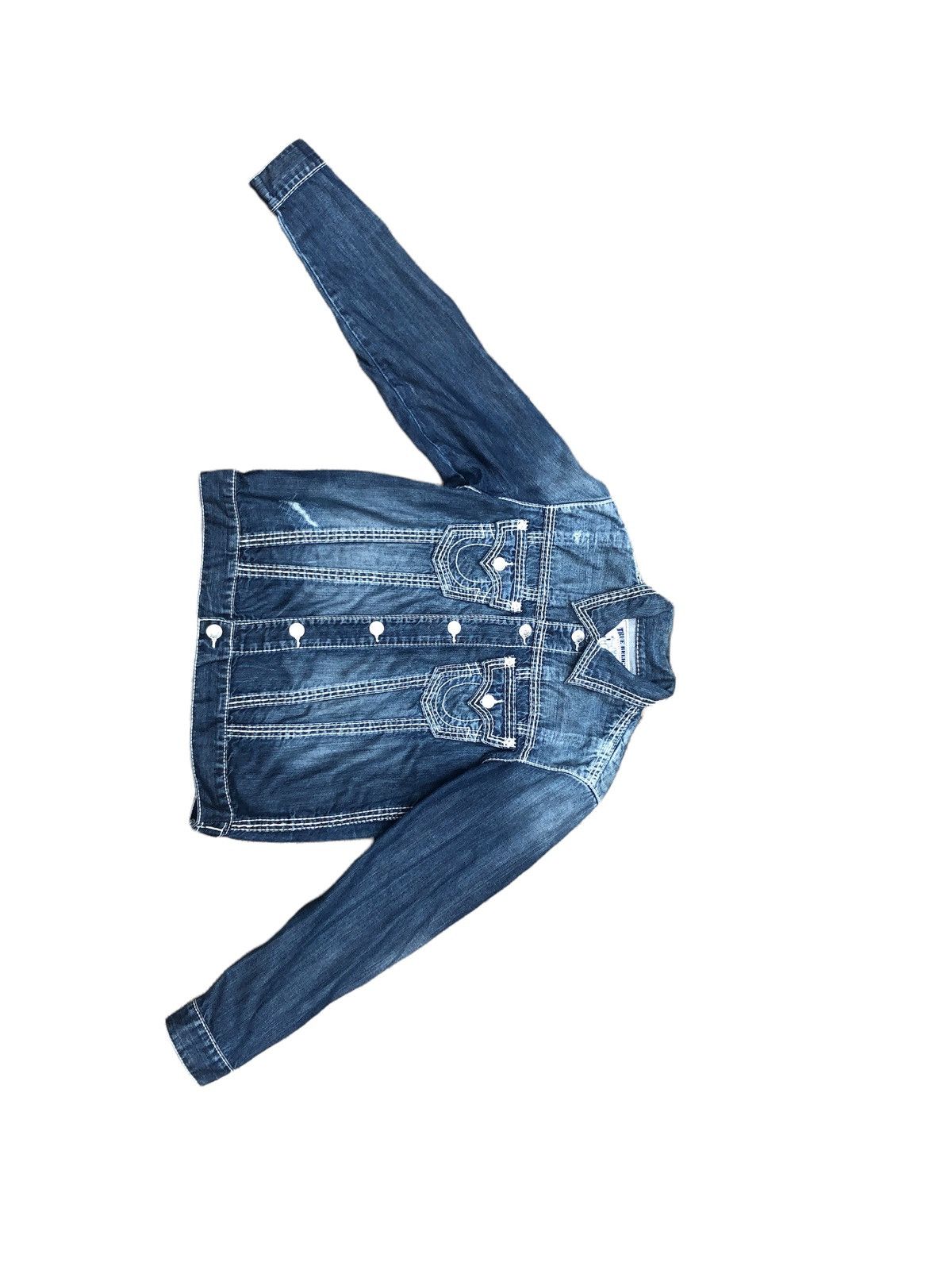 True Religion × Vintage Vintage True Religion Jeans and Jacket Set Trucker Super T Size US 36 / EU 52 - 8 Thumbnail
