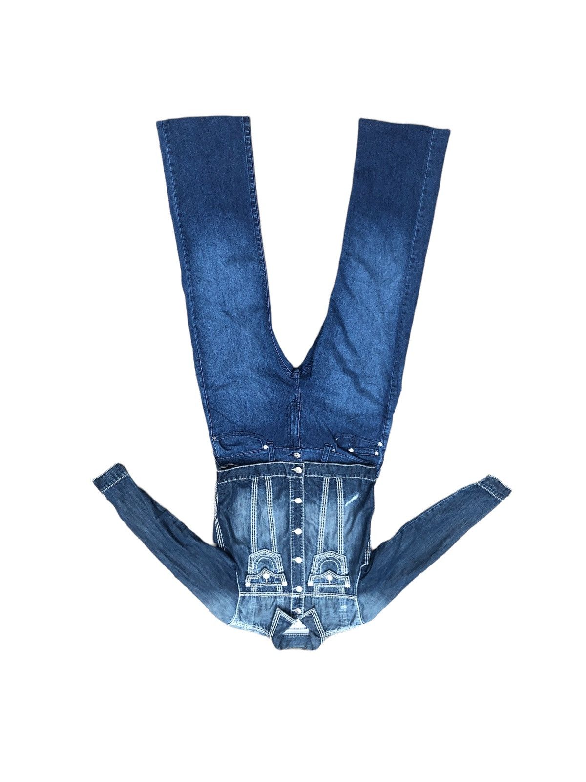 True Religion × Vintage Vintage True Religion Jeans and Jacket Set Trucker Super T Size US 36 / EU 52 - 4 Thumbnail