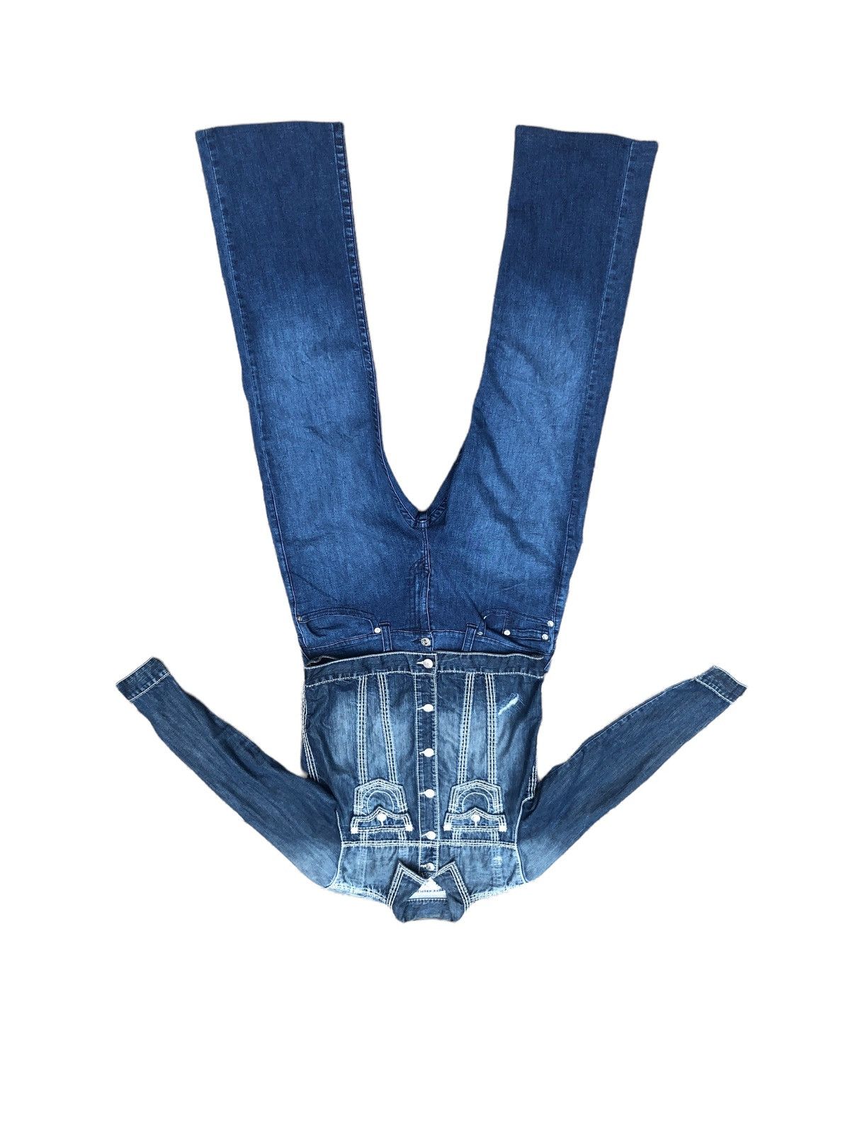 True Religion × Vintage Vintage True Religion Jeans and Jacket Set Trucker Super T Size US 36 / EU 52 - 5 Thumbnail
