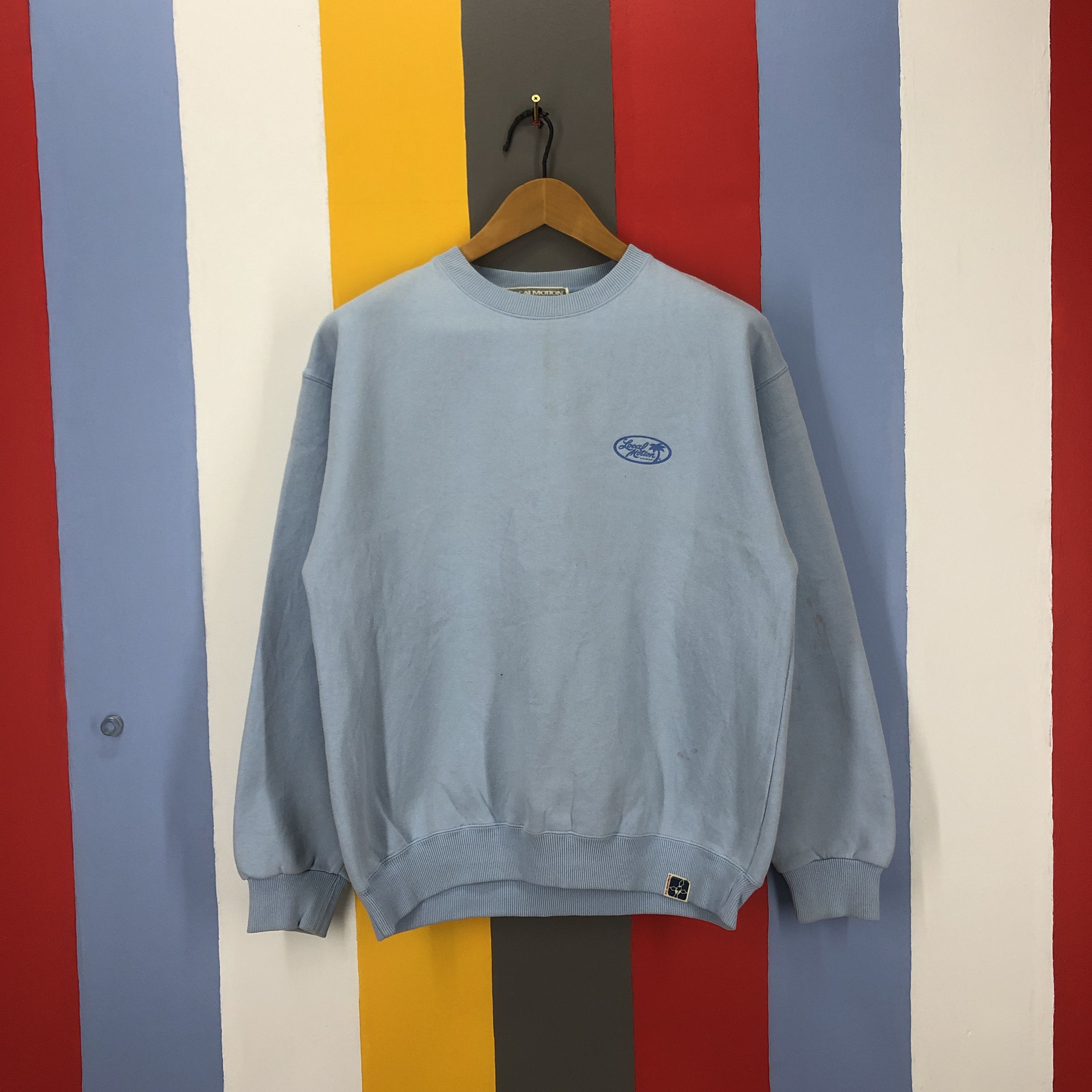 Vintage LOCAL MOTION Hawaii Ocean Blue Crew Neck Sweatshirt #1015/AJ Size US L / EU 52-54 / 3 - 4 Thumbnail