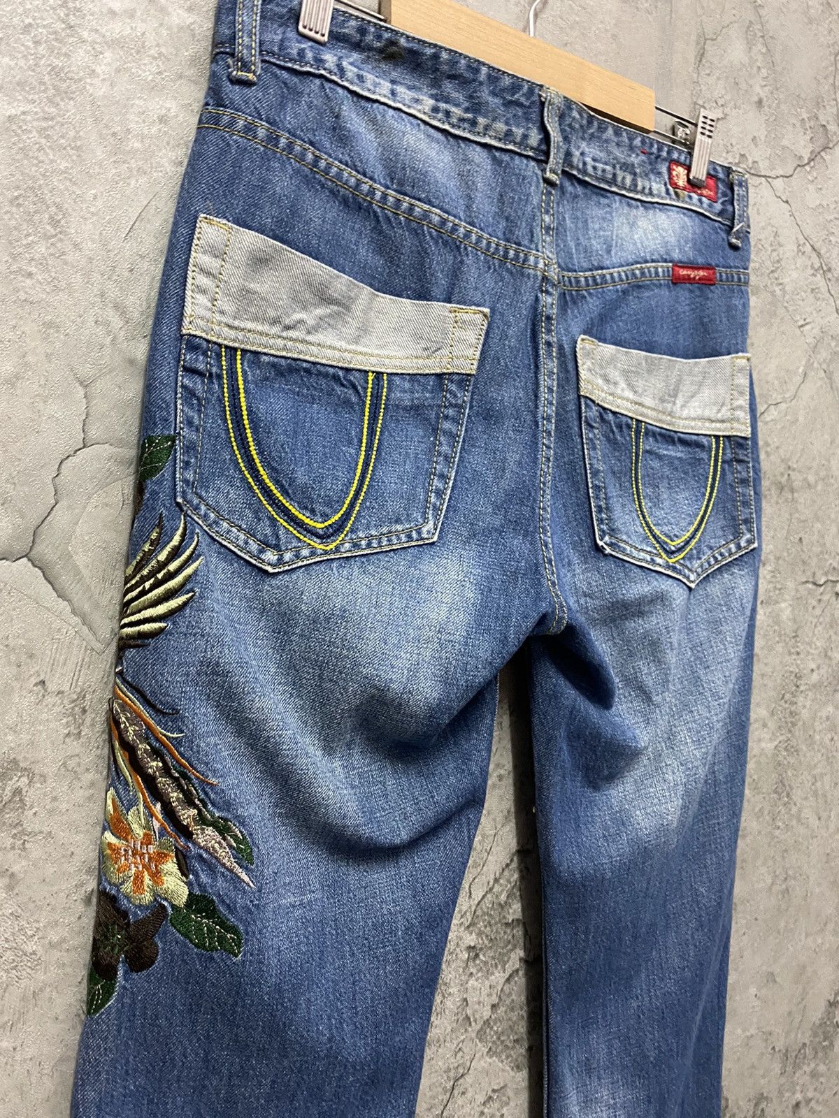 Japanese Brand Vintage Xinyequ Japan Embroidery Art Denim Pants Size US 32 / EU 48 - 9 Thumbnail
