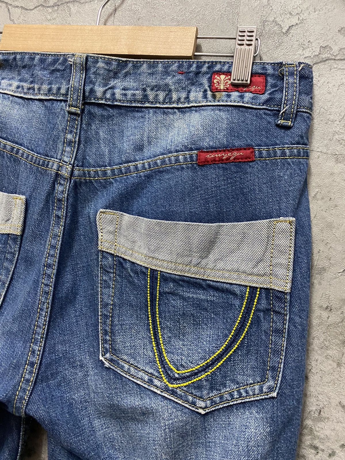 Japanese Brand Vintage Xinyequ Japan Embroidery Art Denim Pants Size US 32 / EU 48 - 10 Thumbnail