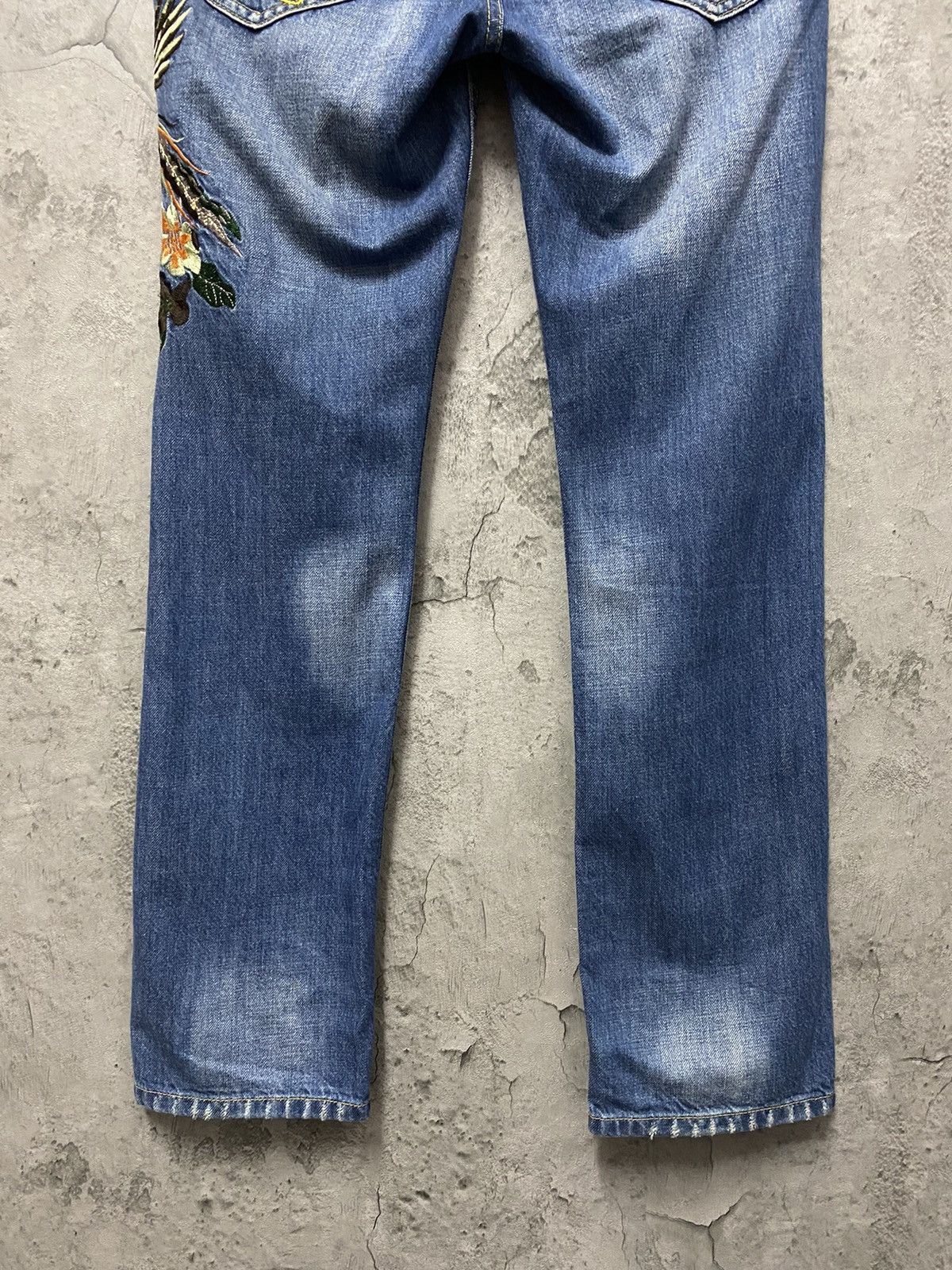 Japanese Brand Vintage Xinyequ Japan Embroidery Art Denim Pants Size US 32 / EU 48 - 8 Thumbnail