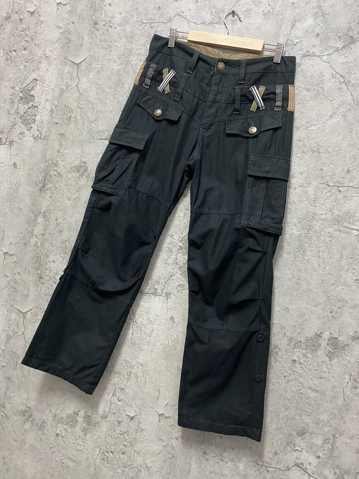 Japanese Brand Japan Brand Cargo Reconstructed Double waist Pants Size US 30 / EU 46 - 3 Thumbnail
