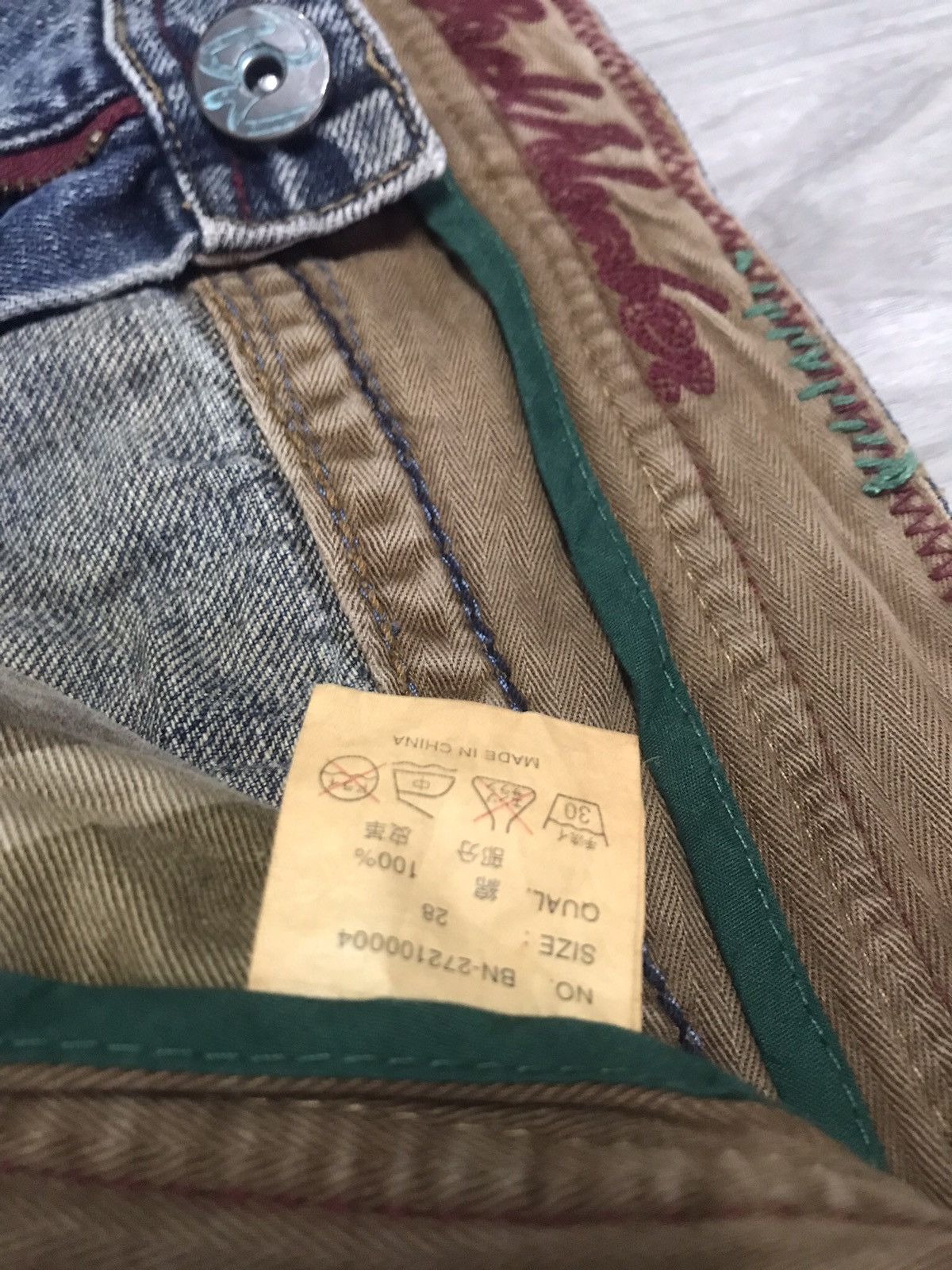 Japanese Brand Back Number Flare Multi Patches Inspired by Kapital Jeans Size US 30 / EU 46 - 17 Thumbnail