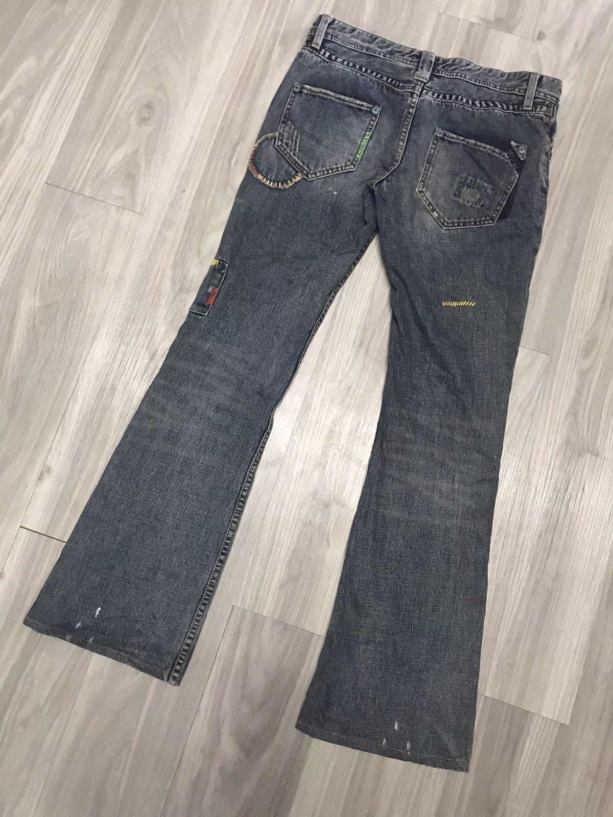 Japanese Brand Back Number Flare Multi Patches Inspired by Kapital Jeans Size US 30 / EU 46 - 12 Thumbnail