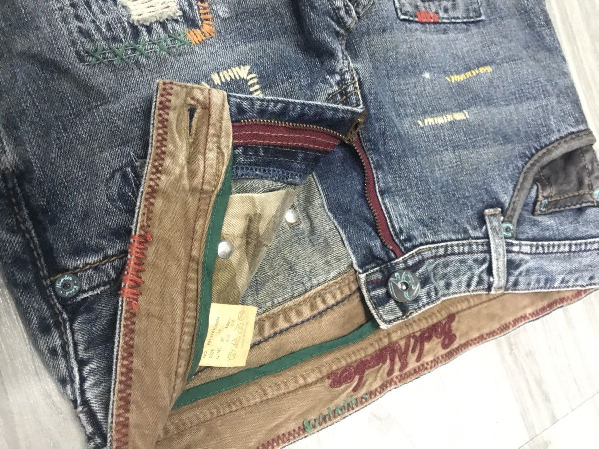 Japanese Brand Back Number Flare Multi Patches Inspired by Kapital Jeans Size US 30 / EU 46 - 16 Thumbnail