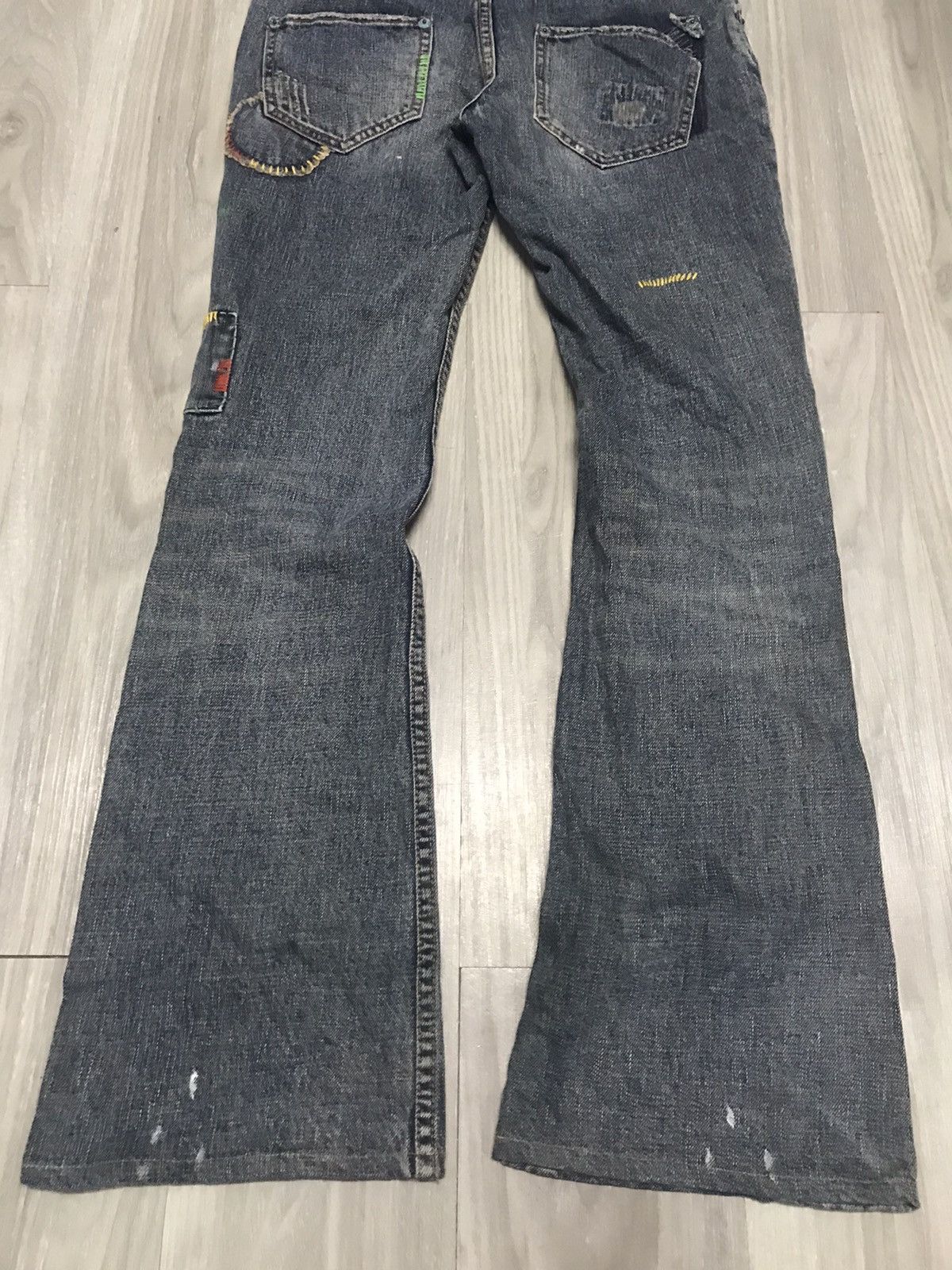 Japanese Brand Back Number Flare Multi Patches Inspired by Kapital Jeans Size US 30 / EU 46 - 14 Thumbnail