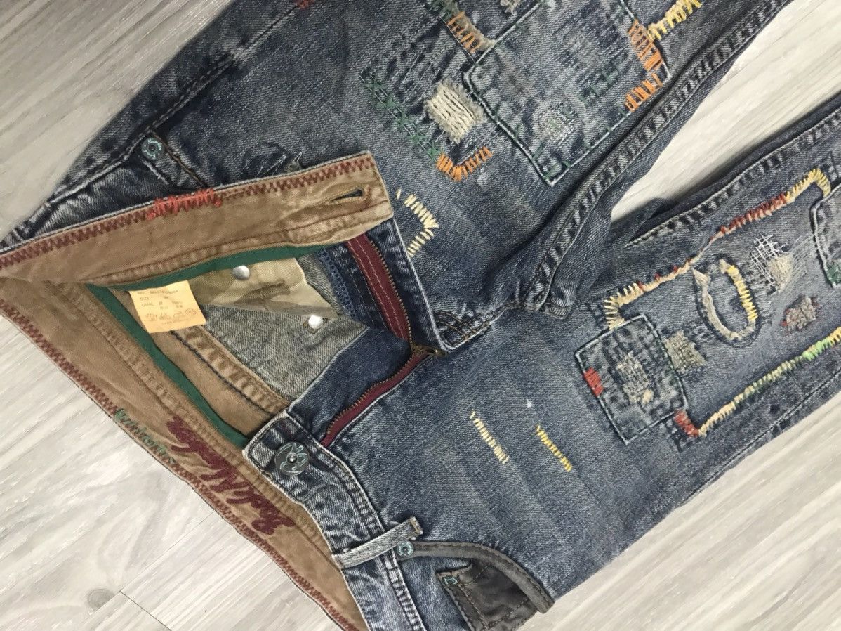 Japanese Brand Back Number Flare Multi Patches Inspired by Kapital Jeans Size US 30 / EU 46 - 10 Thumbnail