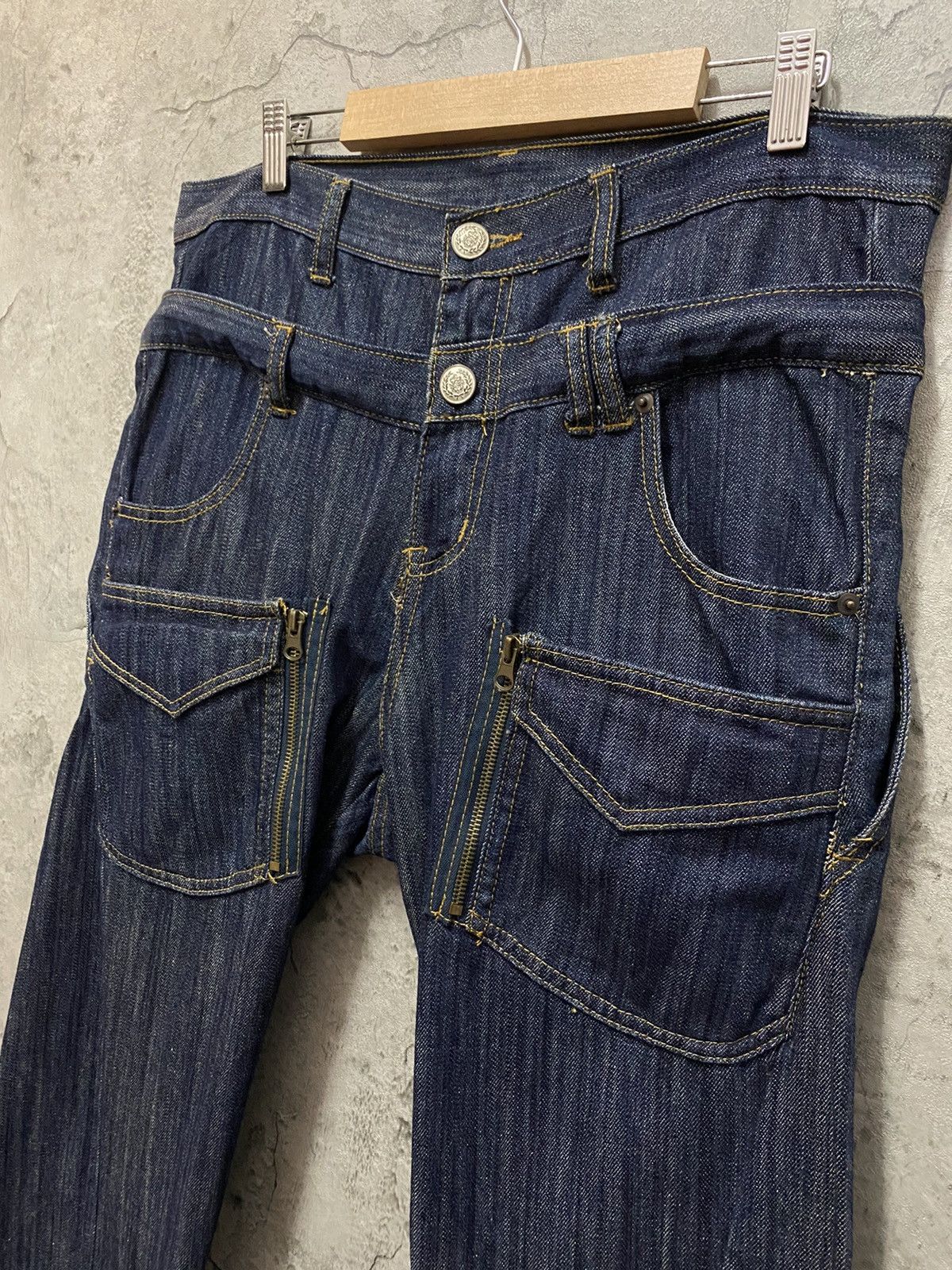 GOSTAR DE FUGA Japan Brand Decom Cargo Triple Waist Reconstructed Denim Size US 34 / EU 50 - 10 Thumbnail