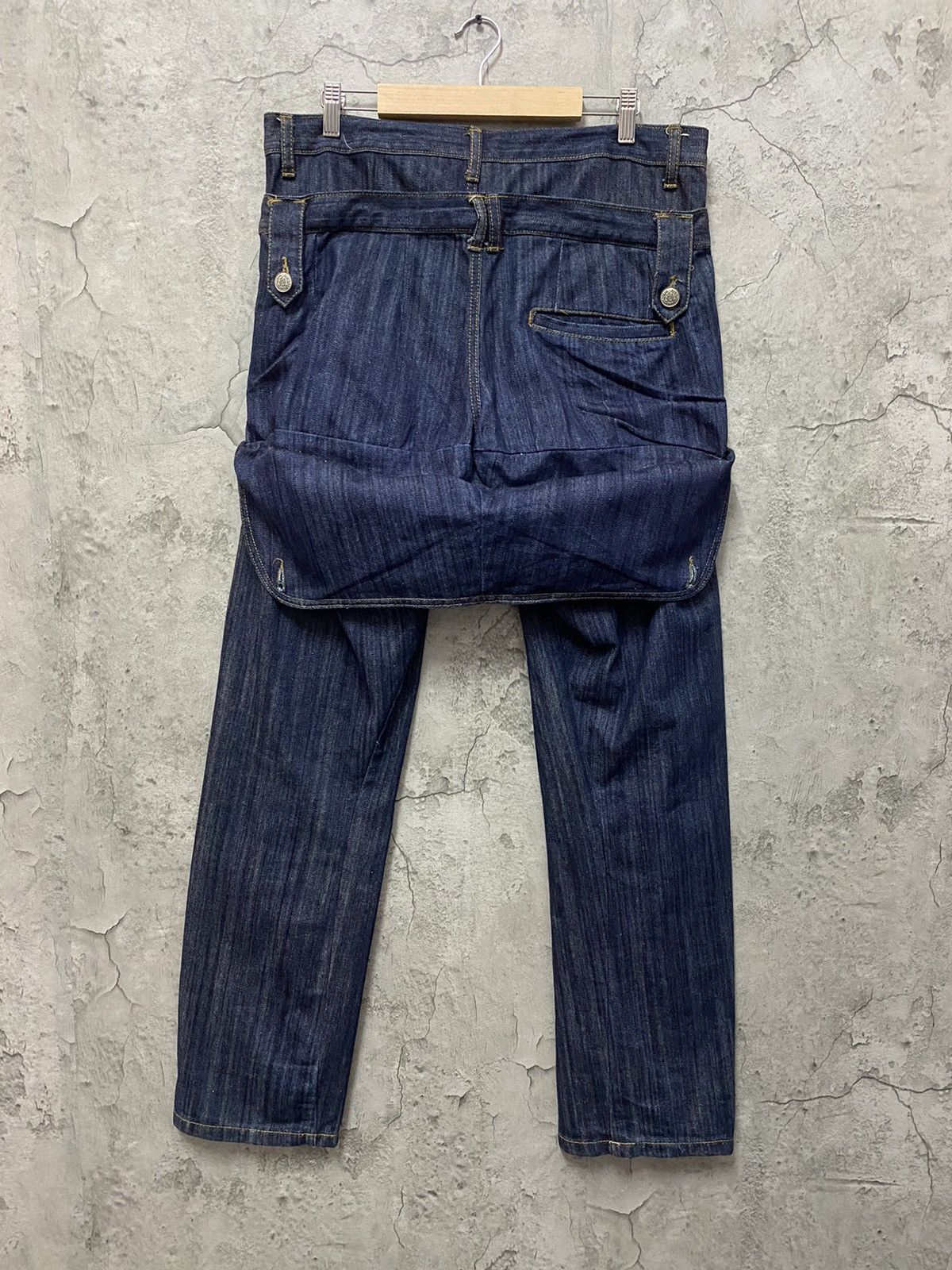 GOSTAR DE FUGA Japan Brand Decom Cargo Triple Waist Reconstructed Denim Size US 34 / EU 50 - 7 Thumbnail
