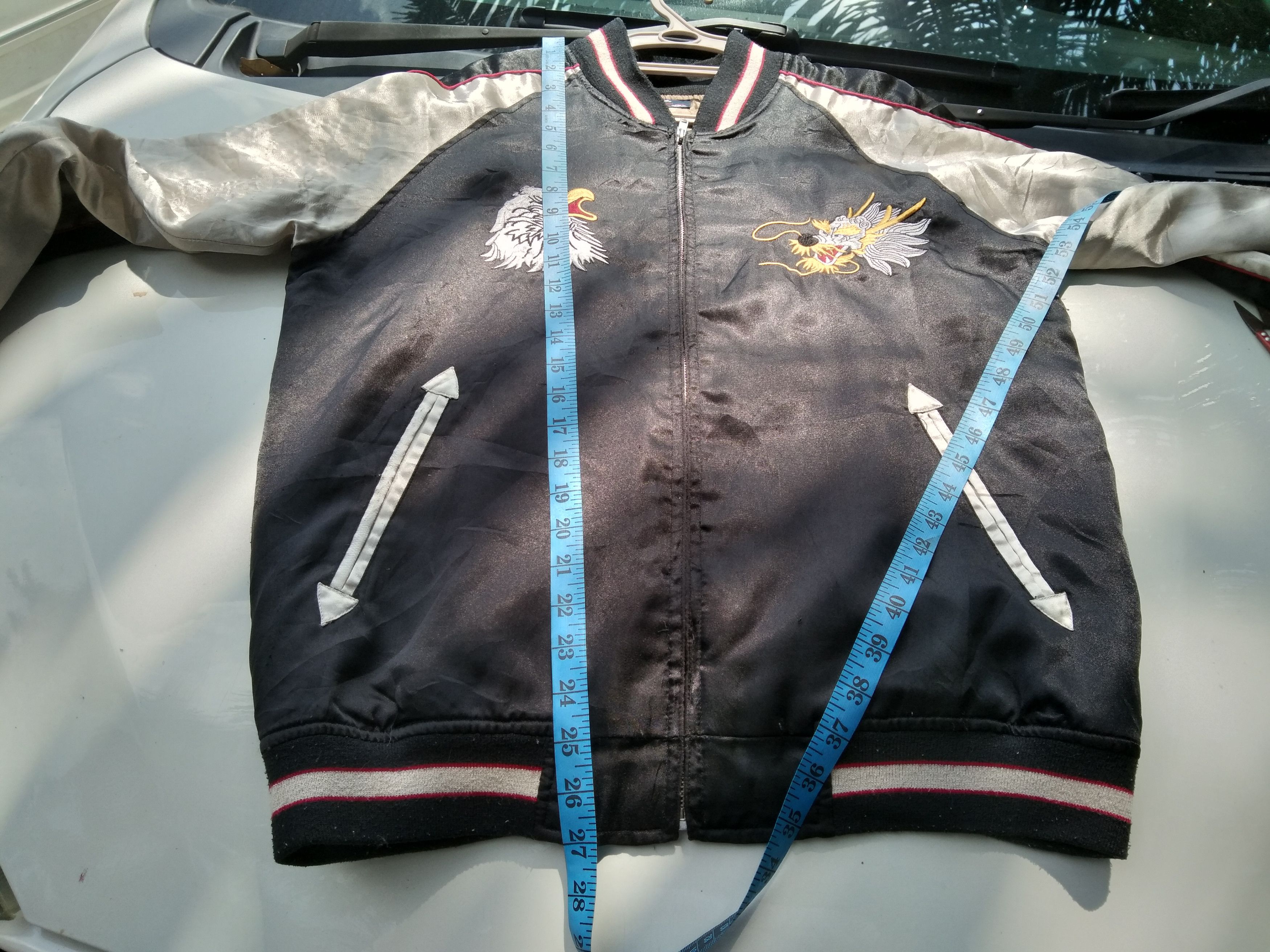 Japanese Brand VINTAGE JAPANESE SUKAJAN JACKET (HEAVILYUSED) Size US L / EU 52-54 / 3 - 14 Thumbnail