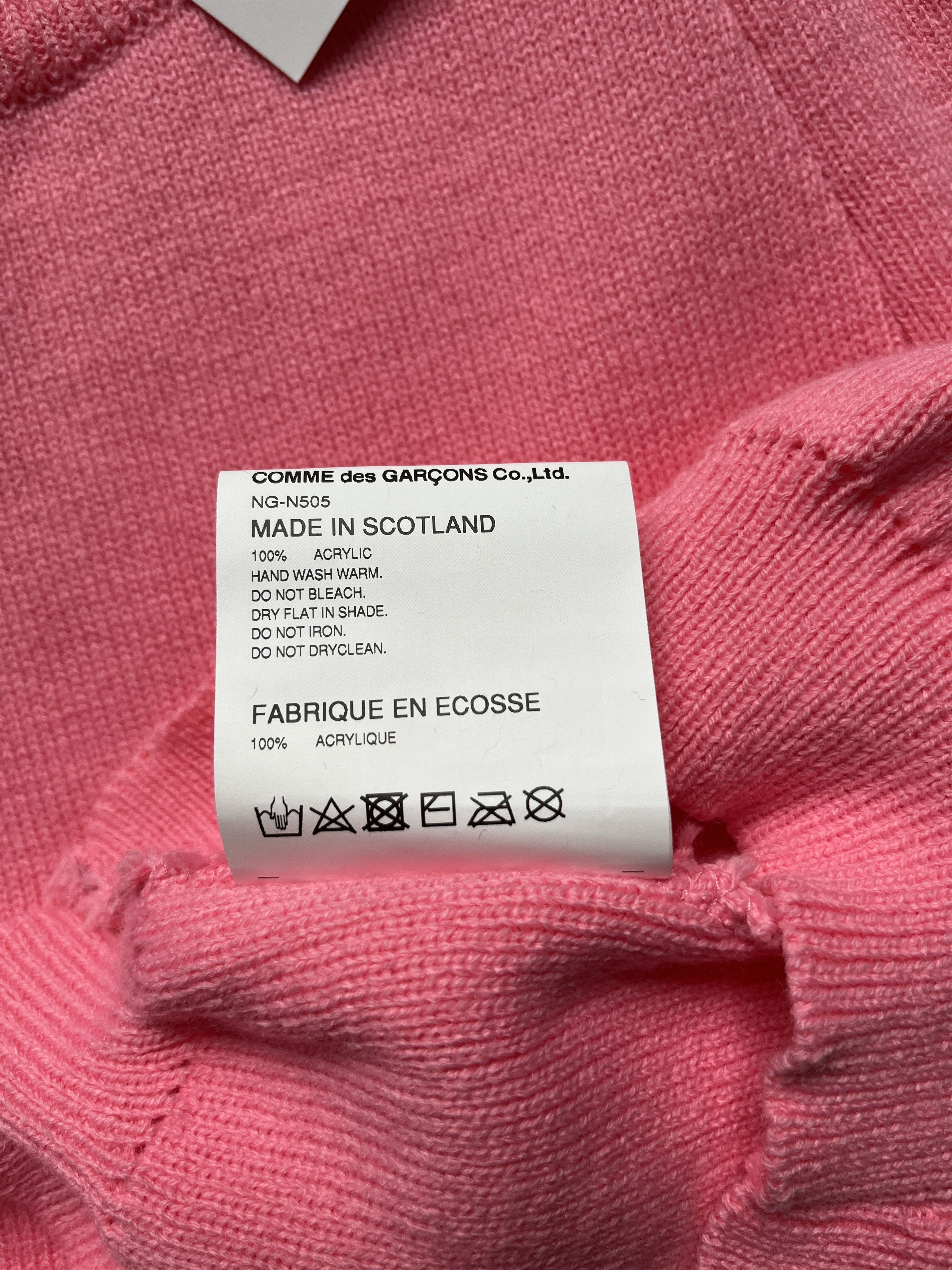 Comme des Garcons ⚡️QUICK SALE⚡️2020 Comme des Garçons Pink Knit Sweater Cape Size S / US 4 / IT 40 - 5 Thumbnail