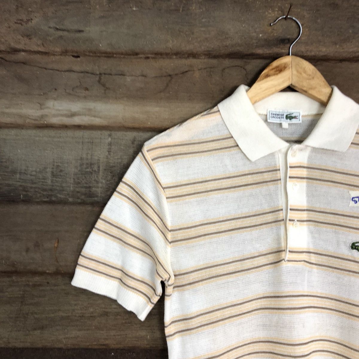 Lacoste Lacoste Stripe Brown Short Sleeve Tshirt #5725 Size US S / EU 44-46 / 1 - 5 Thumbnail