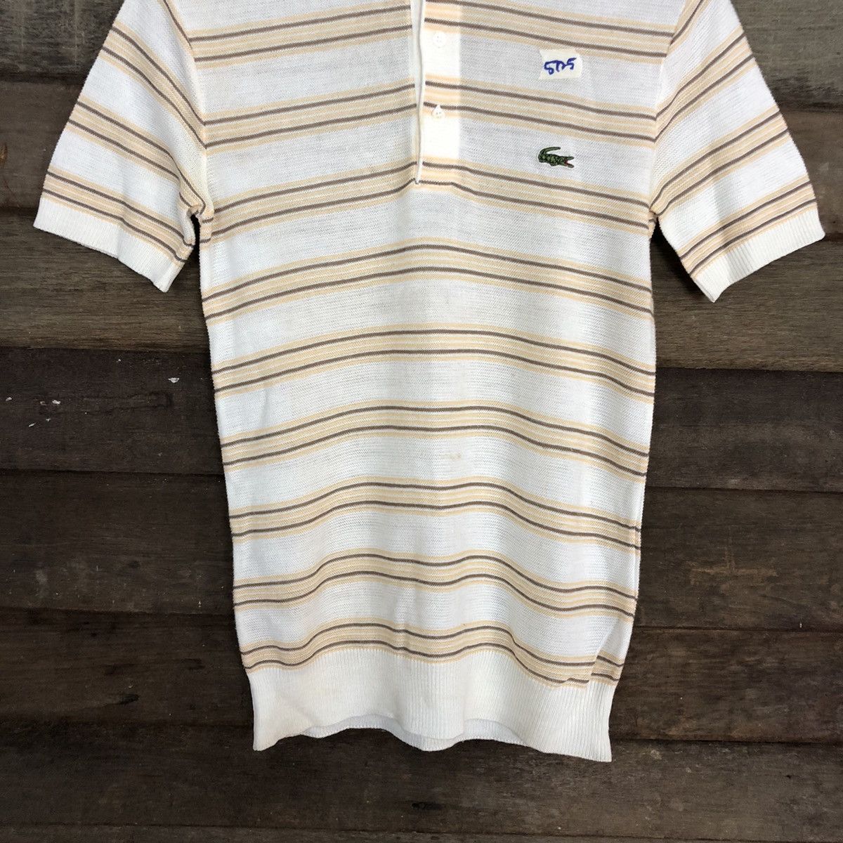 Lacoste Lacoste Stripe Brown Short Sleeve Tshirt #5725 Size US S / EU 44-46 / 1 - 6 Thumbnail