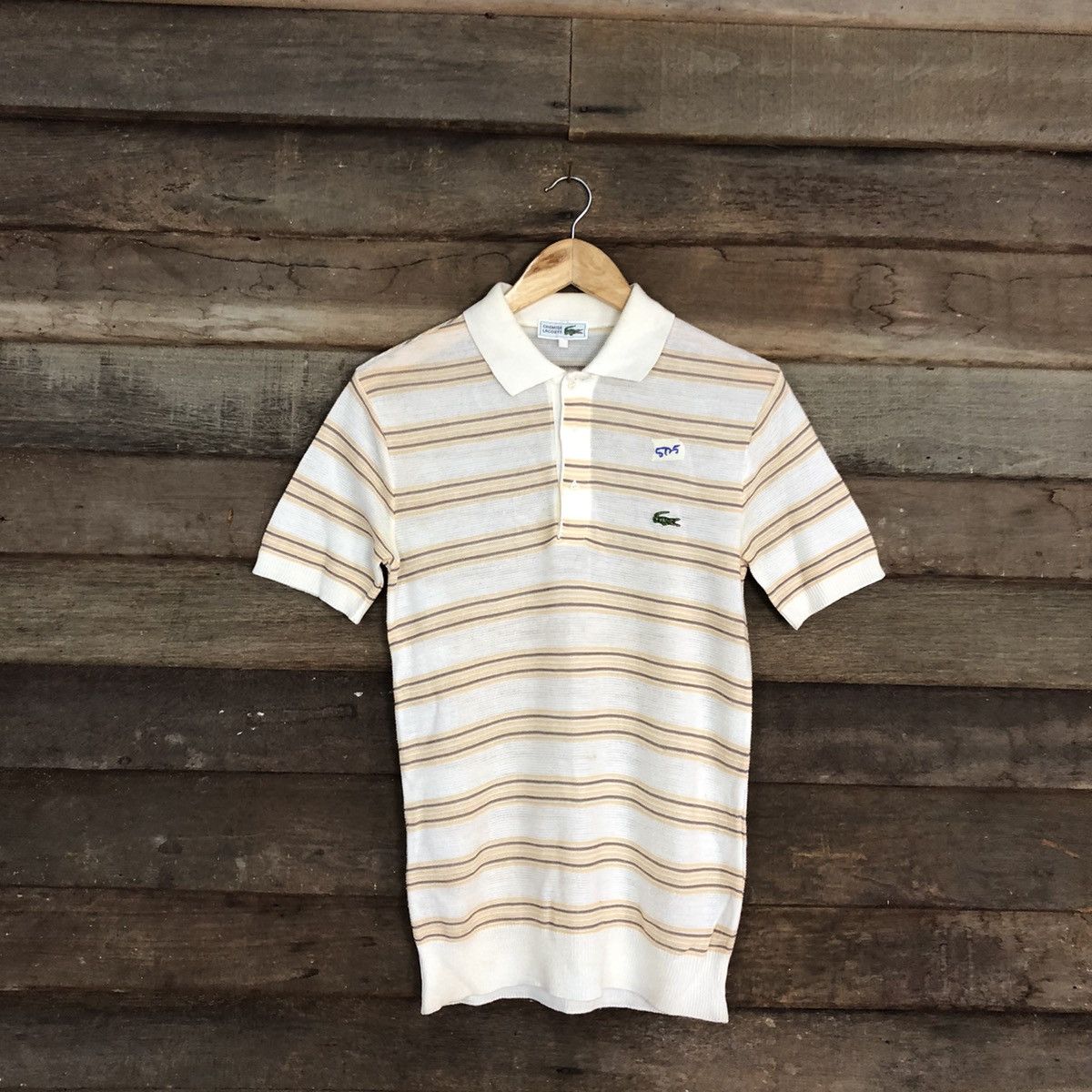 Lacoste Lacoste Stripe Brown Short Sleeve Tshirt #5725 Size US S / EU 44-46 / 1 - 1 Thumbnail