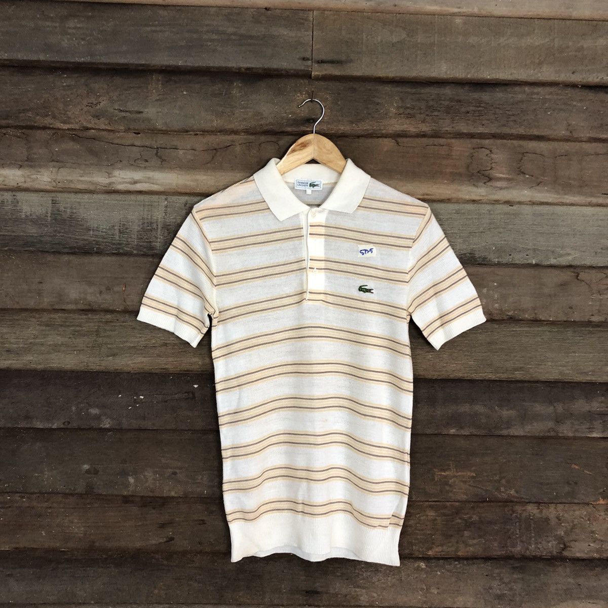 Lacoste Lacoste Stripe Brown Short Sleeve Tshirt #5725 Size US S / EU 44-46 / 1 - 3 Thumbnail