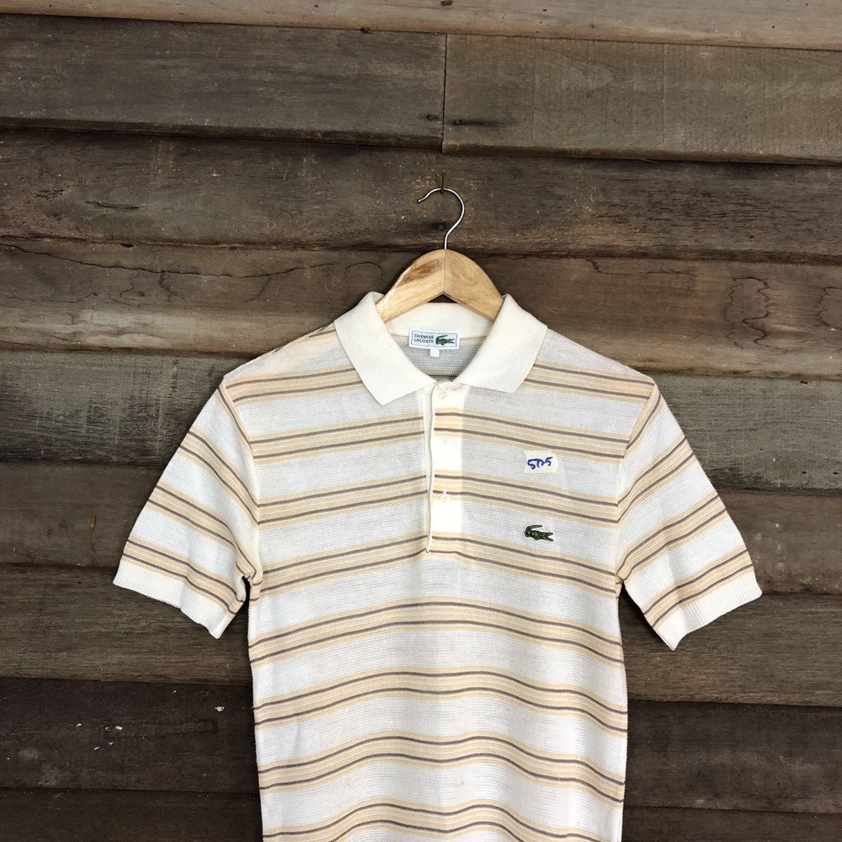 Lacoste Lacoste Stripe Brown Short Sleeve Tshirt #5725 Size US S / EU 44-46 / 1 - 2 Thumbnail