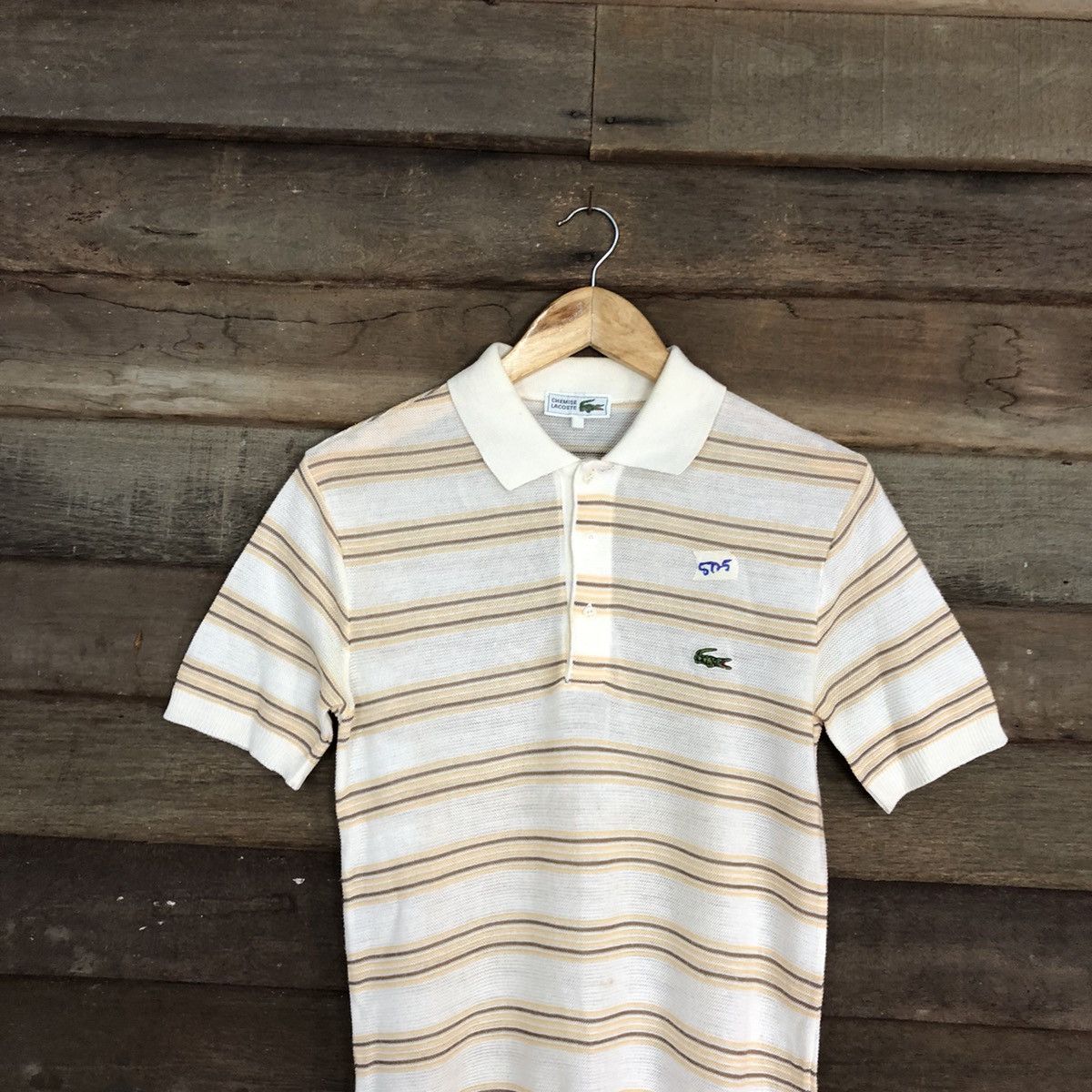 Lacoste Lacoste Stripe Brown Short Sleeve Tshirt #5725 Size US S / EU 44-46 / 1 - 7 Thumbnail
