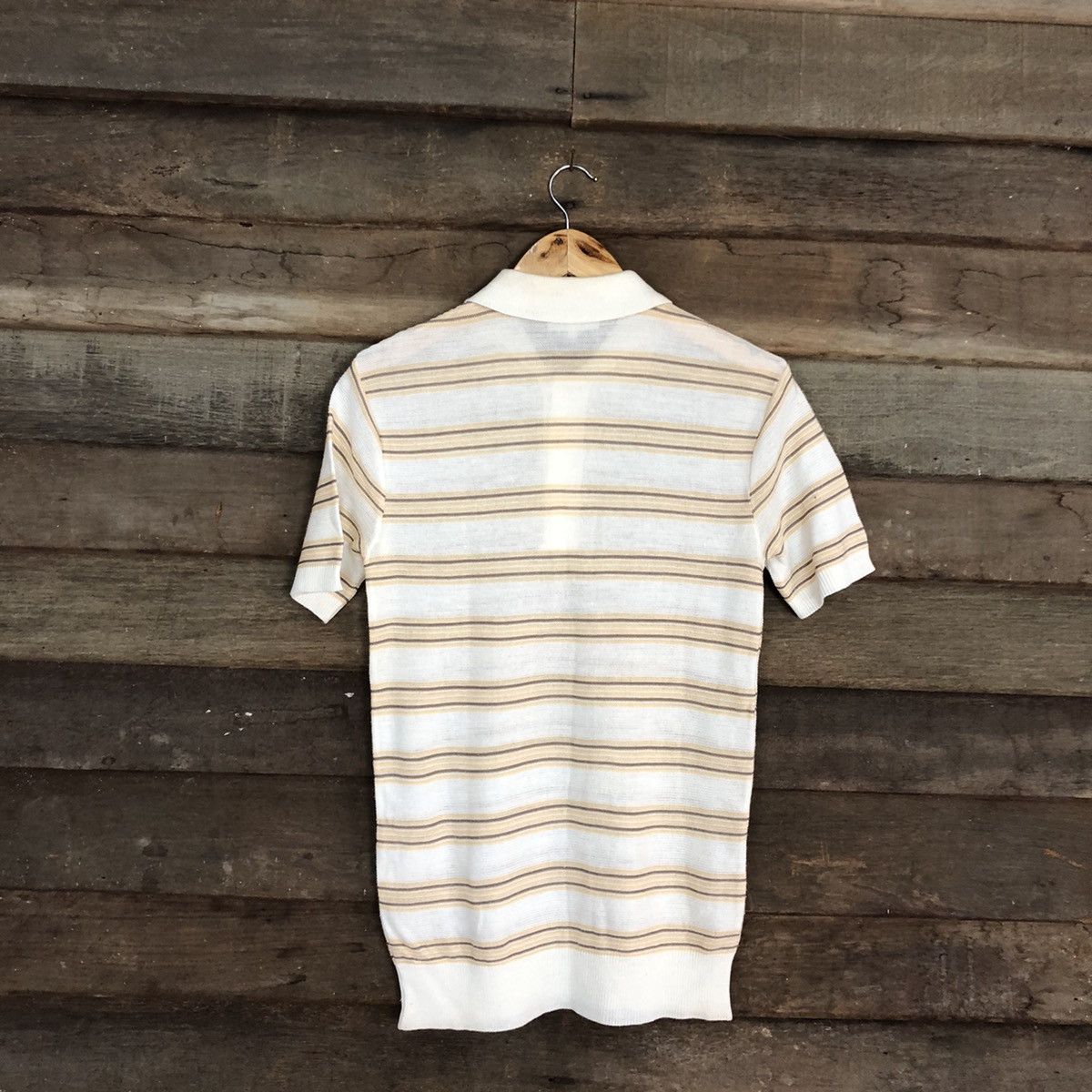 Lacoste Lacoste Stripe Brown Short Sleeve Tshirt #5725 Size US S / EU 44-46 / 1 - 10 Thumbnail