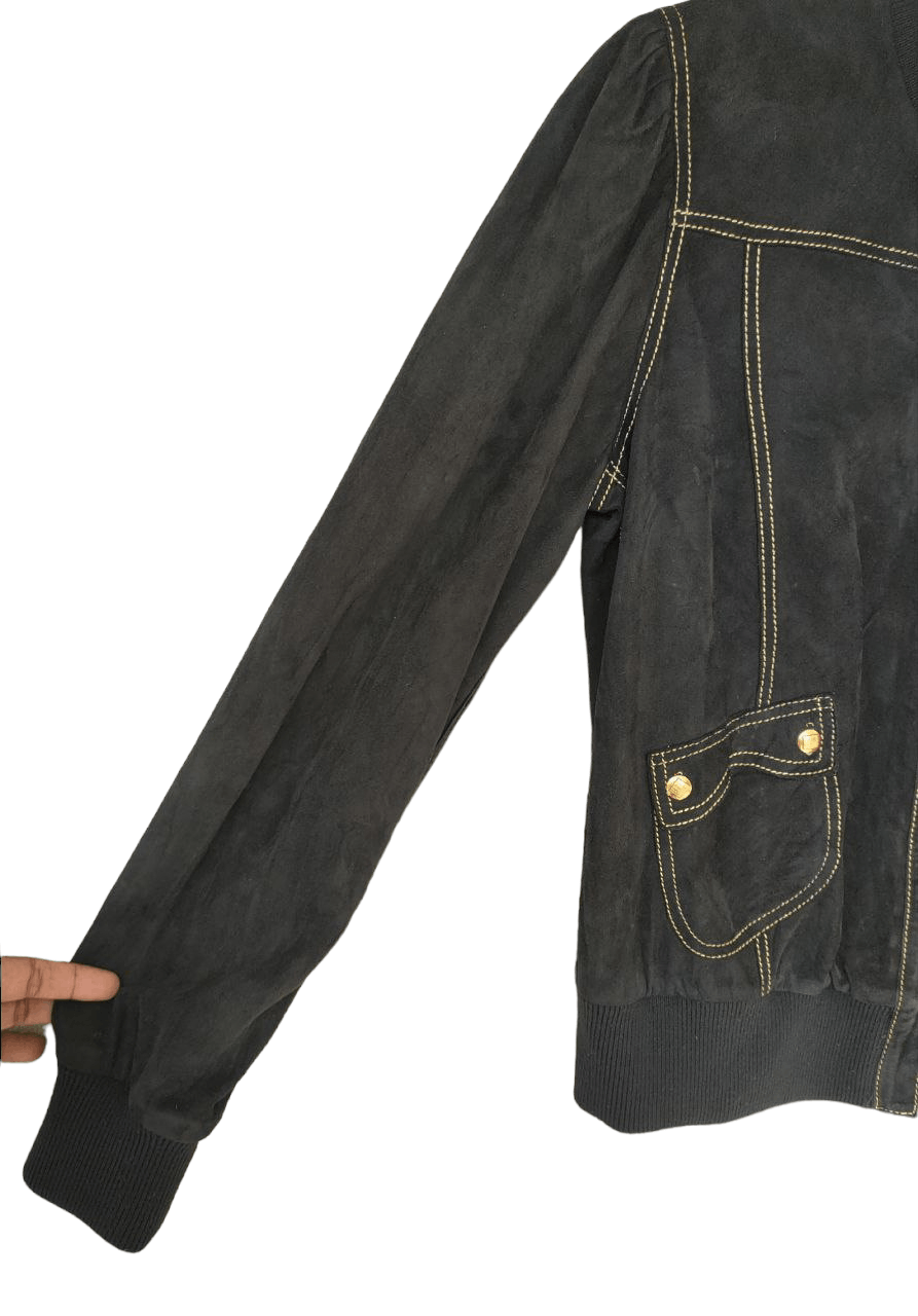 Fendi Fendi Gold Threading Leather Jacket Size M / US 6-8 / IT 42-44 - 6 Thumbnail