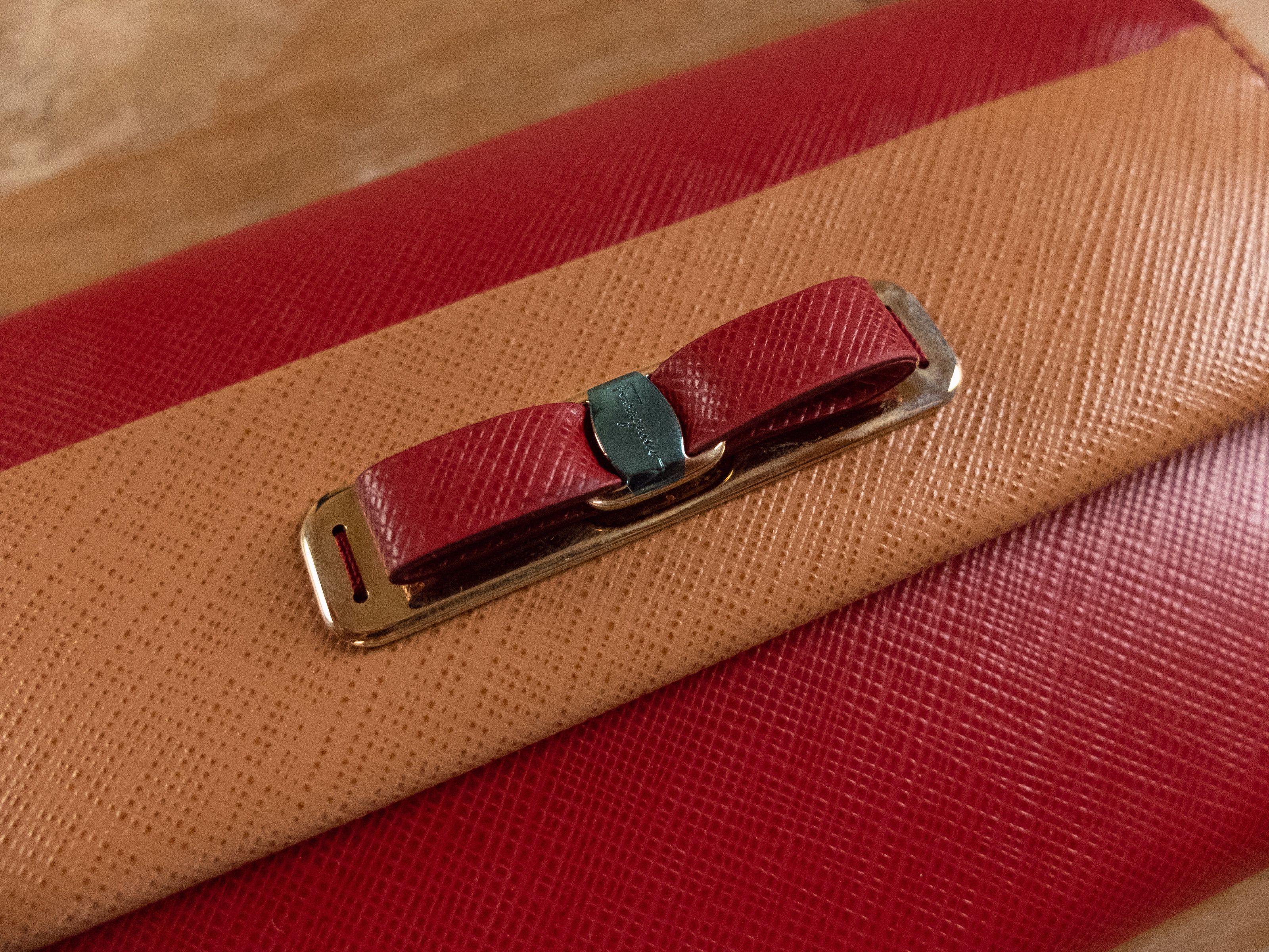 Salvatore Ferragamo SALVATORE FERRAGAMO red brown leather continental wallet Size ONE SIZE - 2 Thumbnail