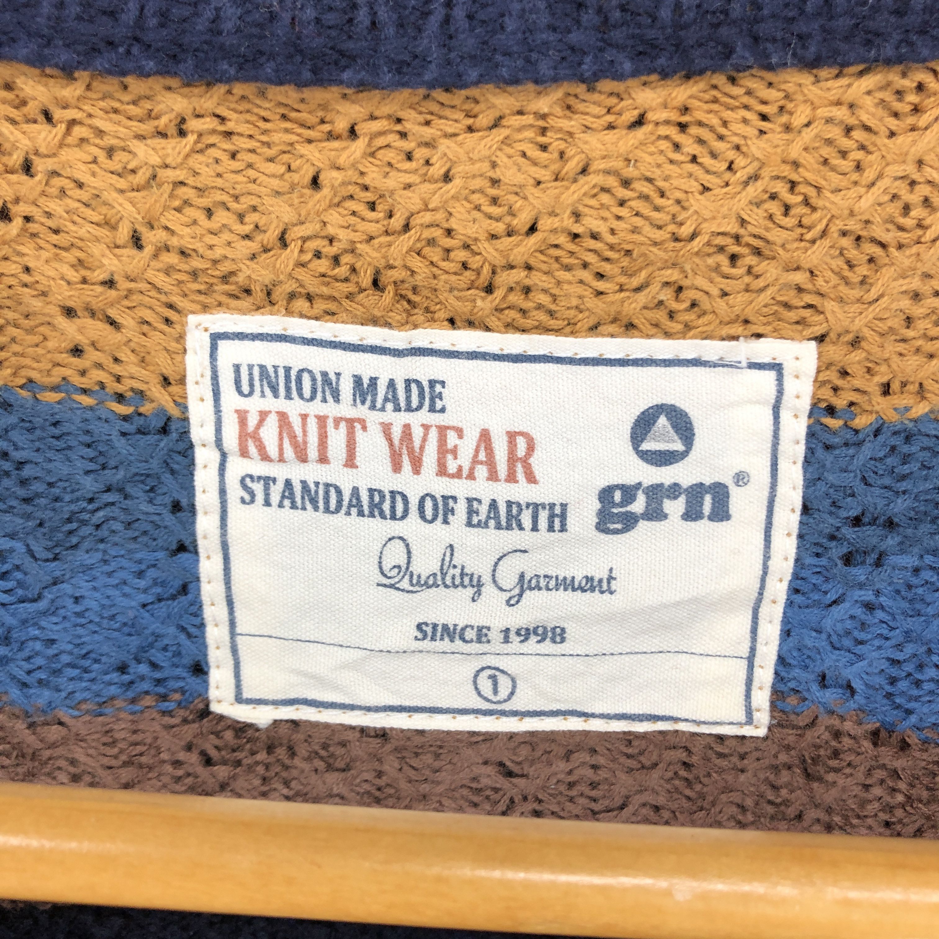 Japanese Brand UNION MADE SINCE 1998 Colourful Women Knitwear #0470/T Size S / US 4 / IT 40 - 6 Thumbnail