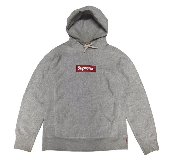 Supreme Supreme Box Logo FW 14 Red on Grey | Grailed