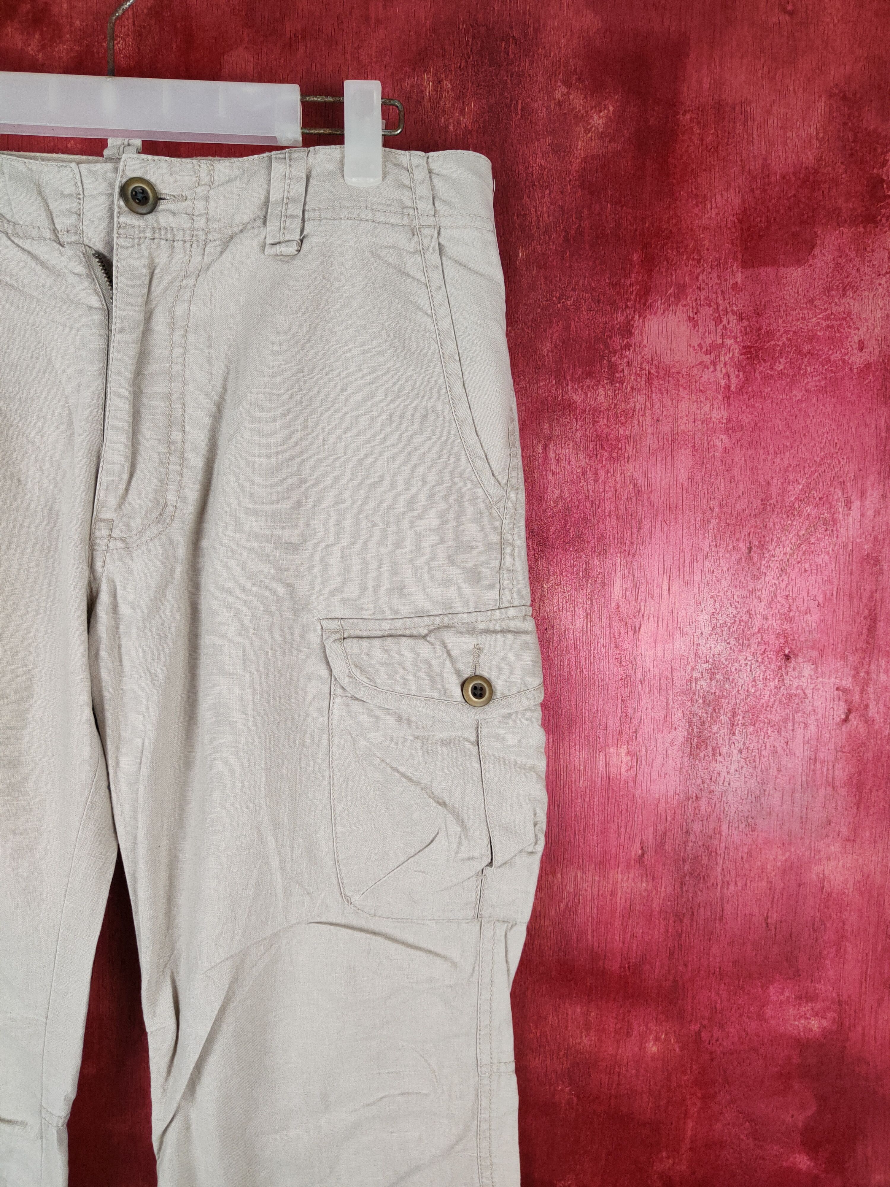Japanese Brand × Vintage Uniqlo Brown Multi Pocket Tactical Cargo Pants #246B Size US 31 - 5 Thumbnail