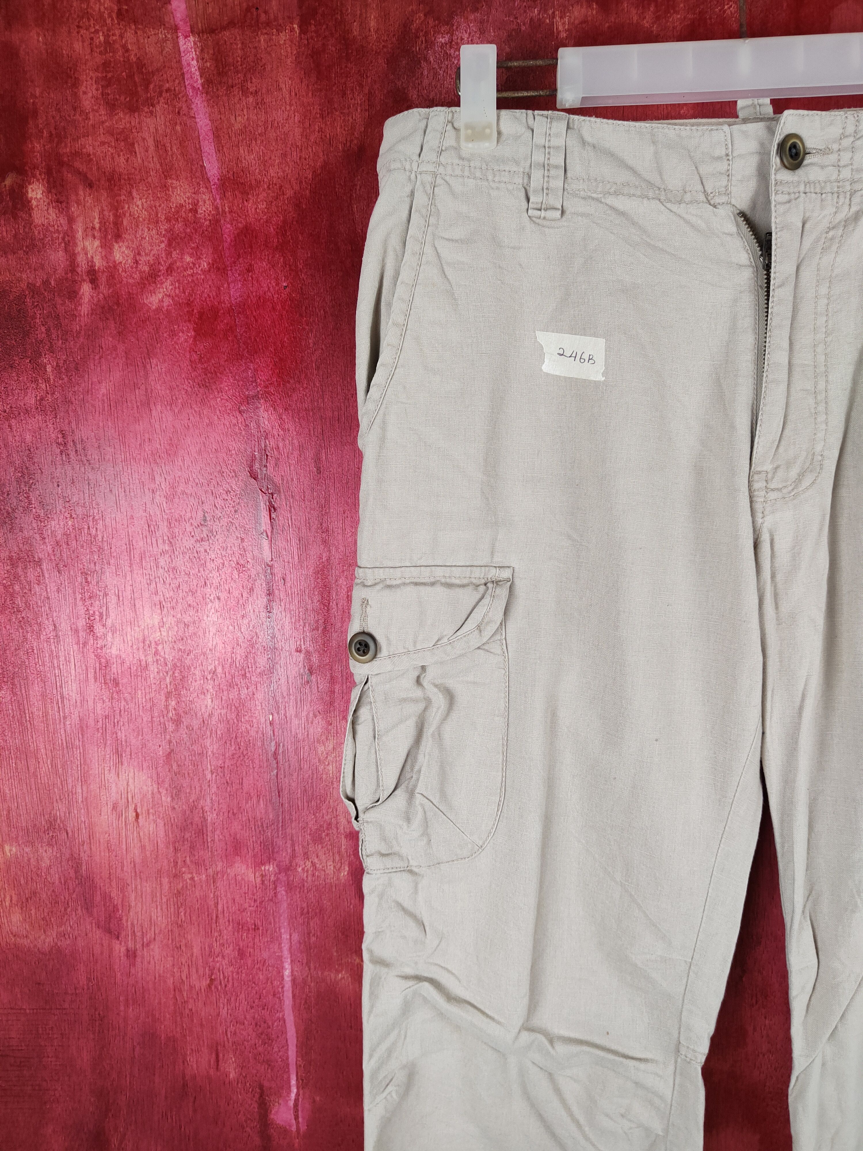 Japanese Brand × Vintage Uniqlo Brown Multi Pocket Tactical Cargo Pants #246B Size US 31 - 3 Thumbnail