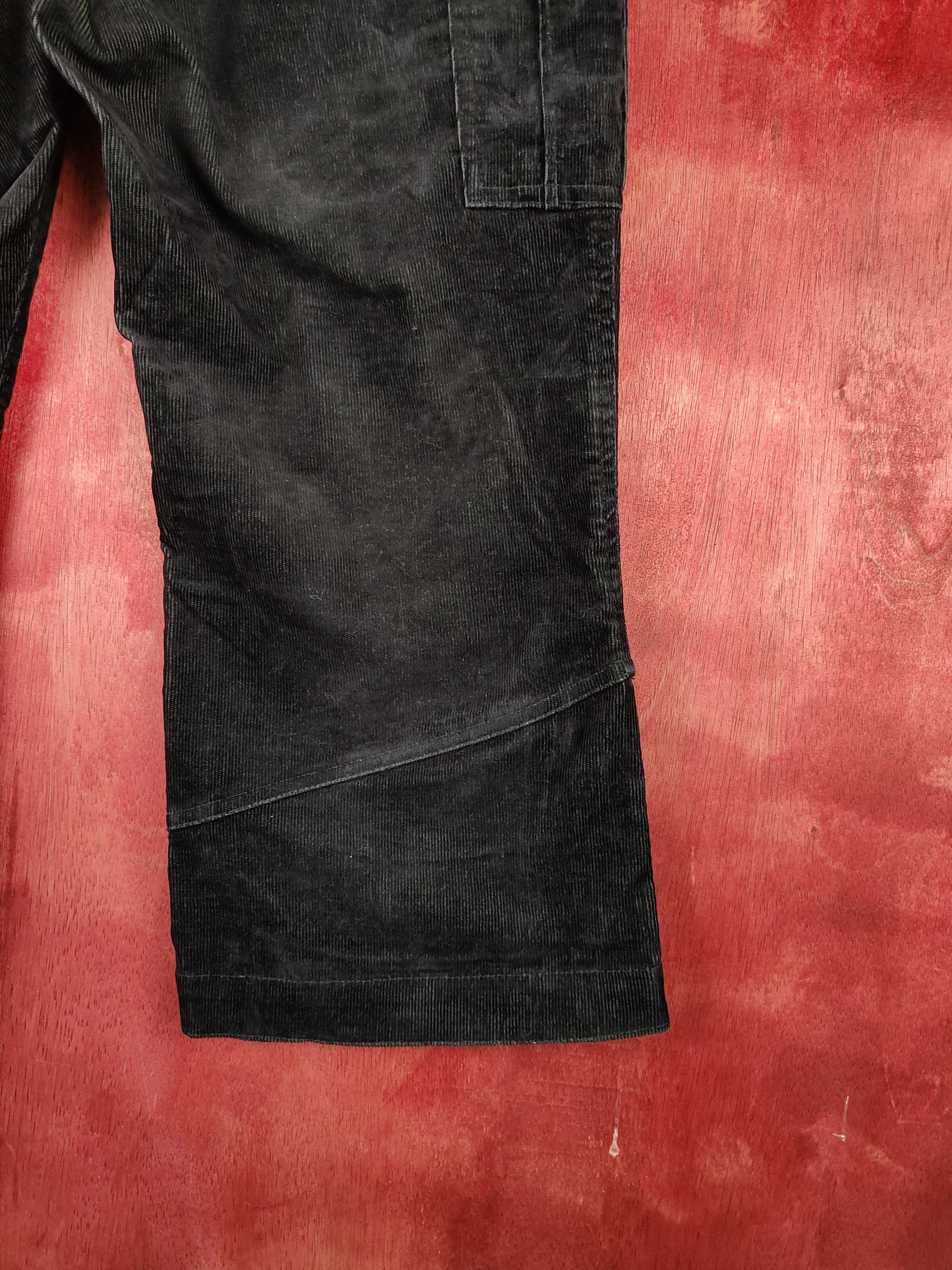 City Streets × Japanese Brand Eastboy Black Multi Pocket Corduroy Cropped Pants #254B Size 29" - 11 Thumbnail