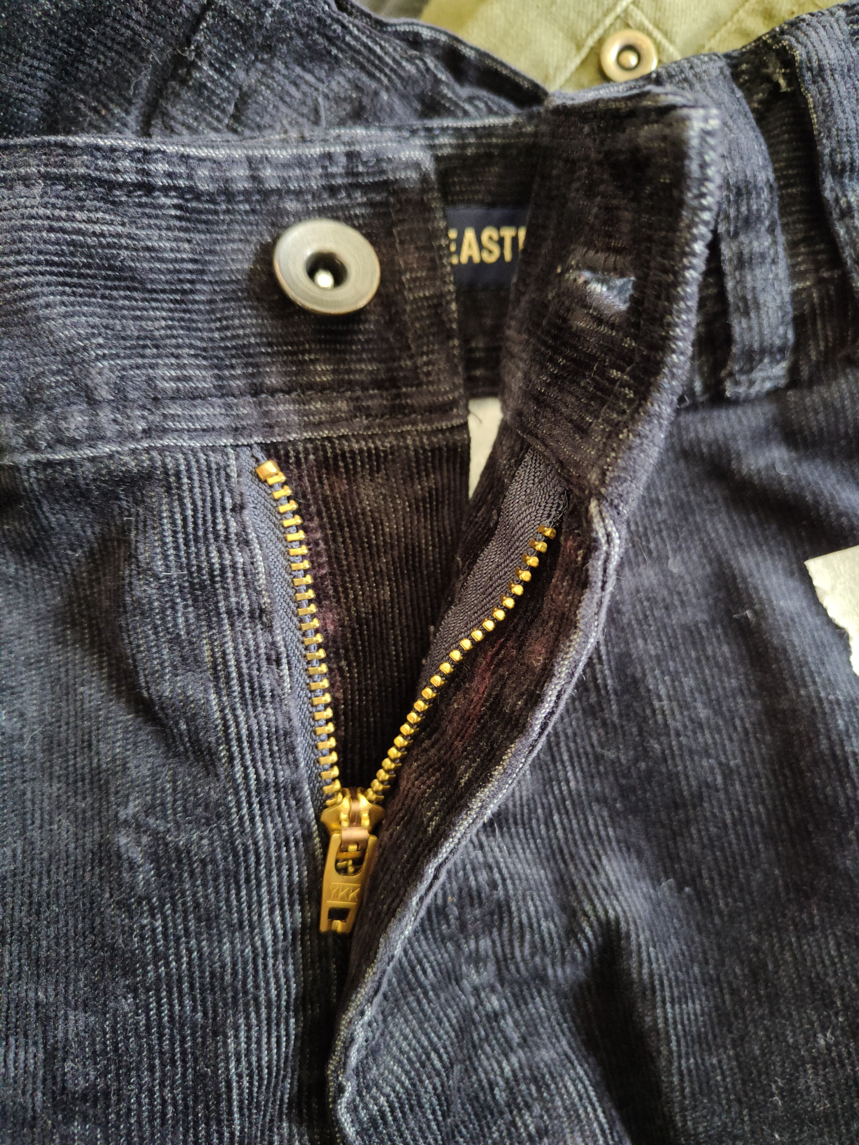 City Streets × Japanese Brand Eastboy Black Multi Pocket Corduroy Cropped Pants #254B Size 29" - 12 Thumbnail