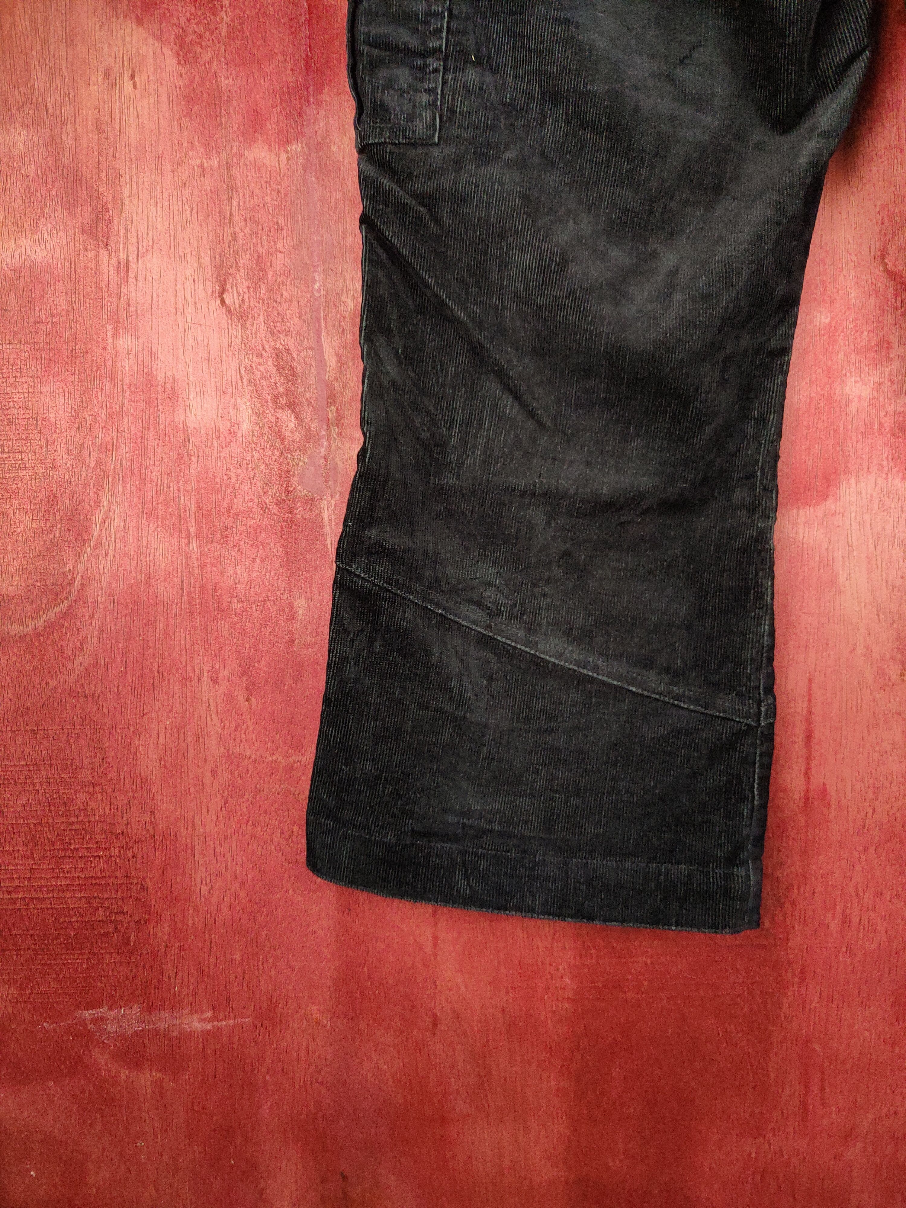 City Streets × Japanese Brand Eastboy Black Multi Pocket Corduroy Cropped Pants #254B Size 29" - 9 Thumbnail