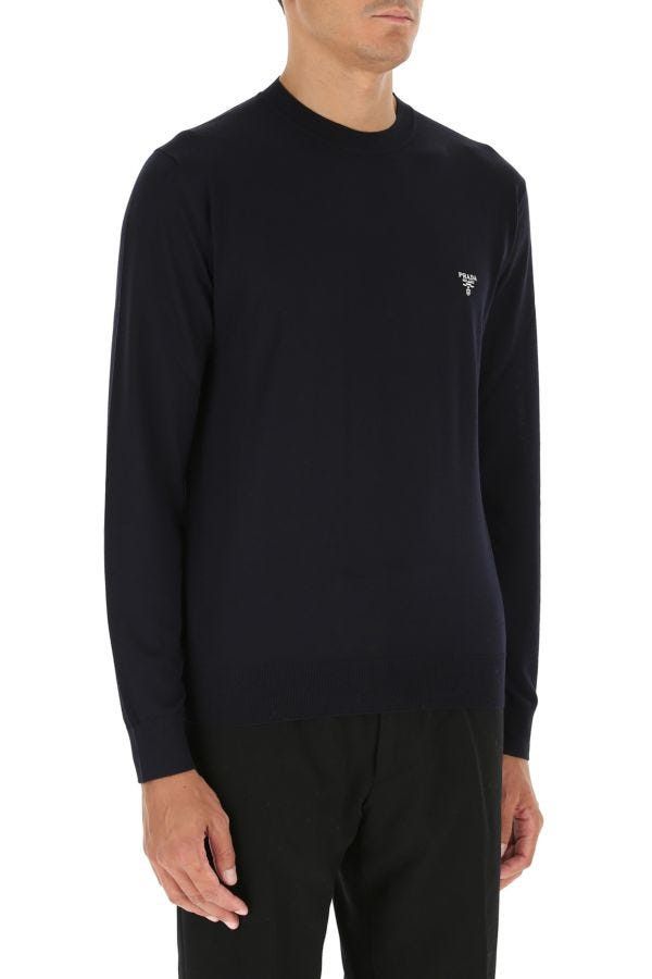 Prada Midnight Blue Wool Sweater Size US M / EU 48-50 / 2 - 5 Thumbnail