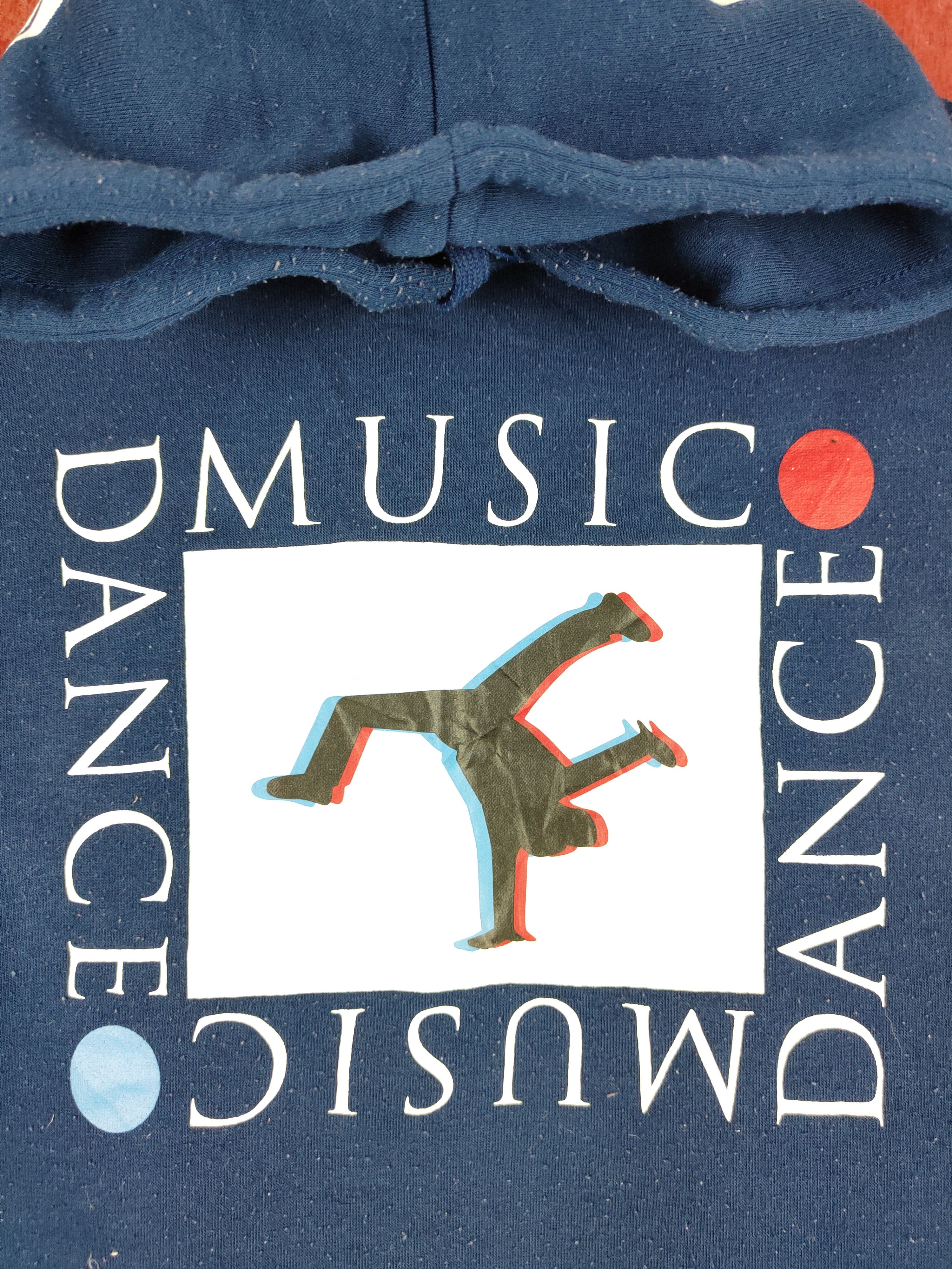 Japanese Brand Music Dance vintage Blue Hoodie Sweatshirt #269B Size US L / EU 52-54 / 3 - 4 Thumbnail
