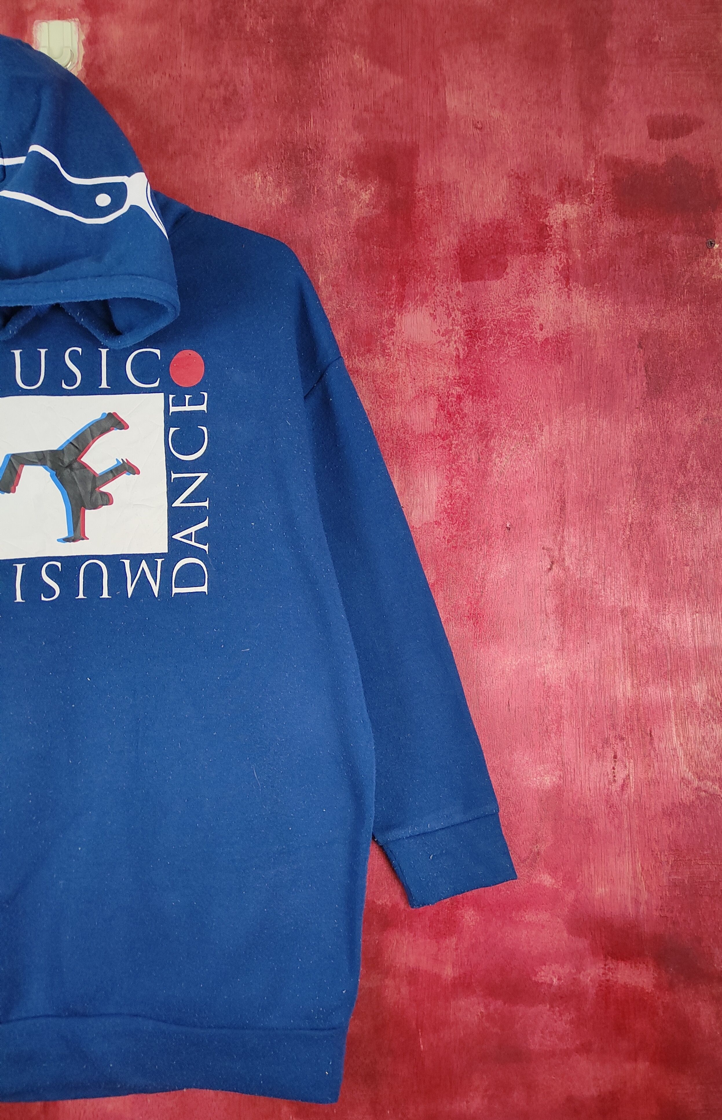 Japanese Brand Music Dance vintage Blue Hoodie Sweatshirt #269B Size US L / EU 52-54 / 3 - 5 Thumbnail