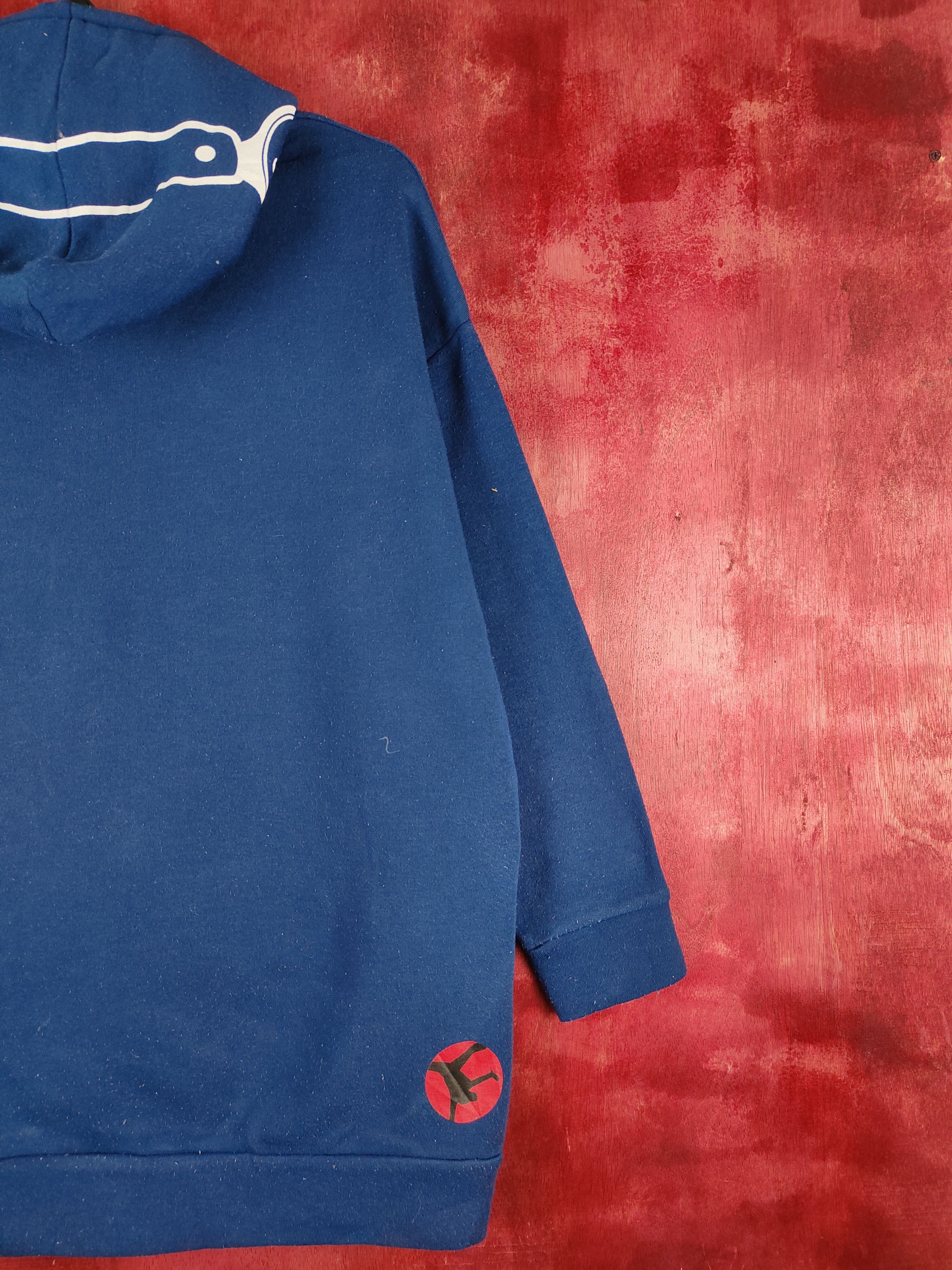 Japanese Brand Music Dance vintage Blue Hoodie Sweatshirt #269B Size US L / EU 52-54 / 3 - 11 Thumbnail