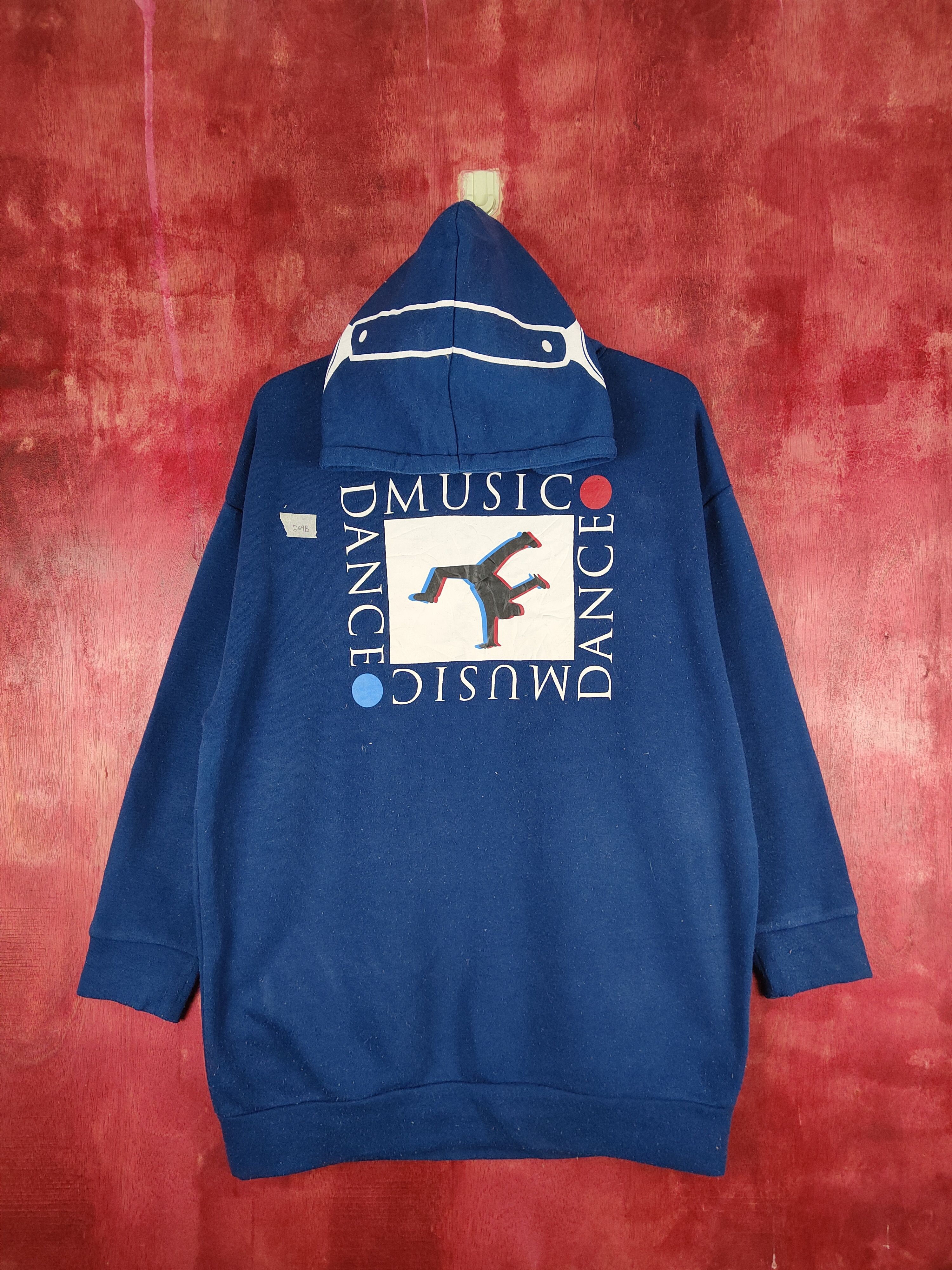 Japanese Brand Music Dance vintage Blue Hoodie Sweatshirt #269B Size US L / EU 52-54 / 3 - 1 Thumbnail