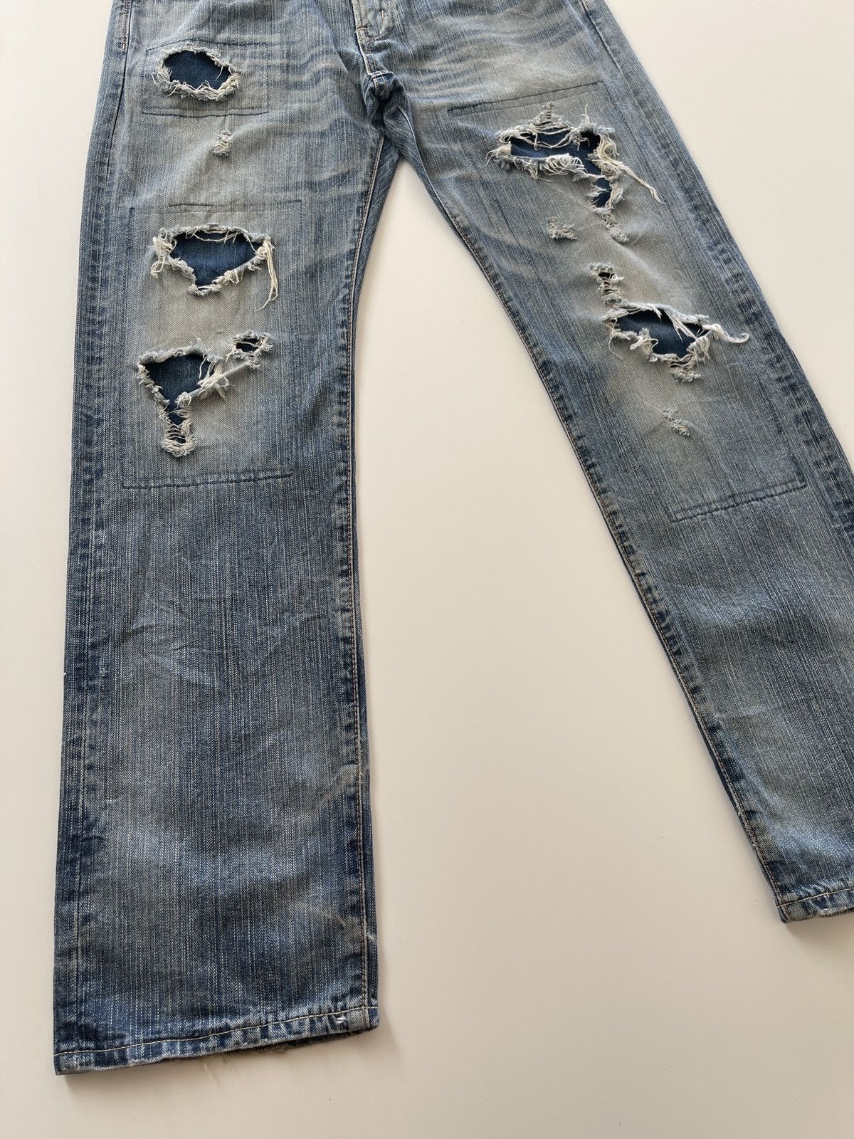 Edwin Edwin Sashiko Distressed Design Rusty Denim Size US 34 / EU 50 - 11 Thumbnail