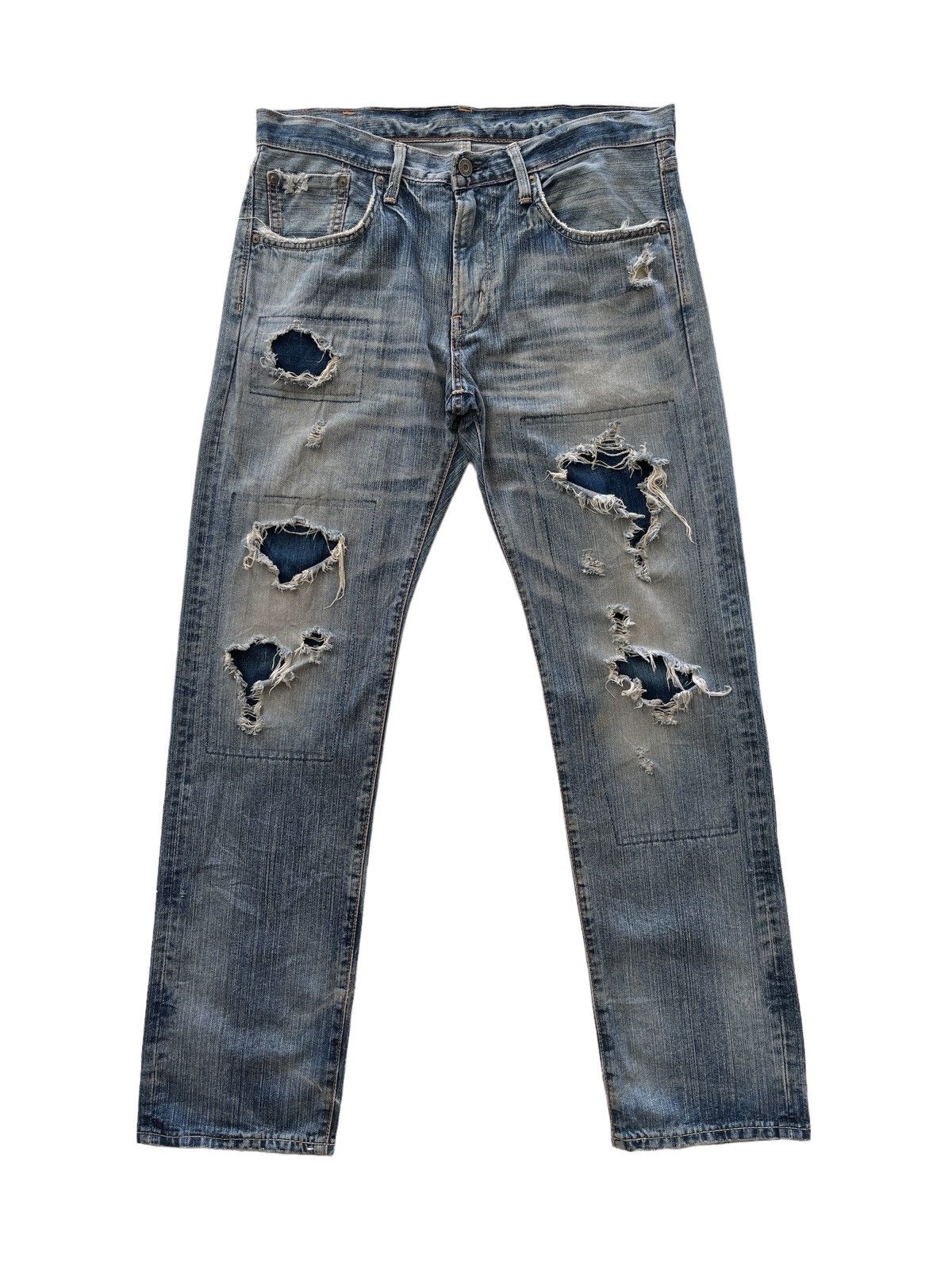 Edwin Edwin Sashiko Distressed Design Rusty Denim Size US 34 / EU 50 - 1 Thumbnail