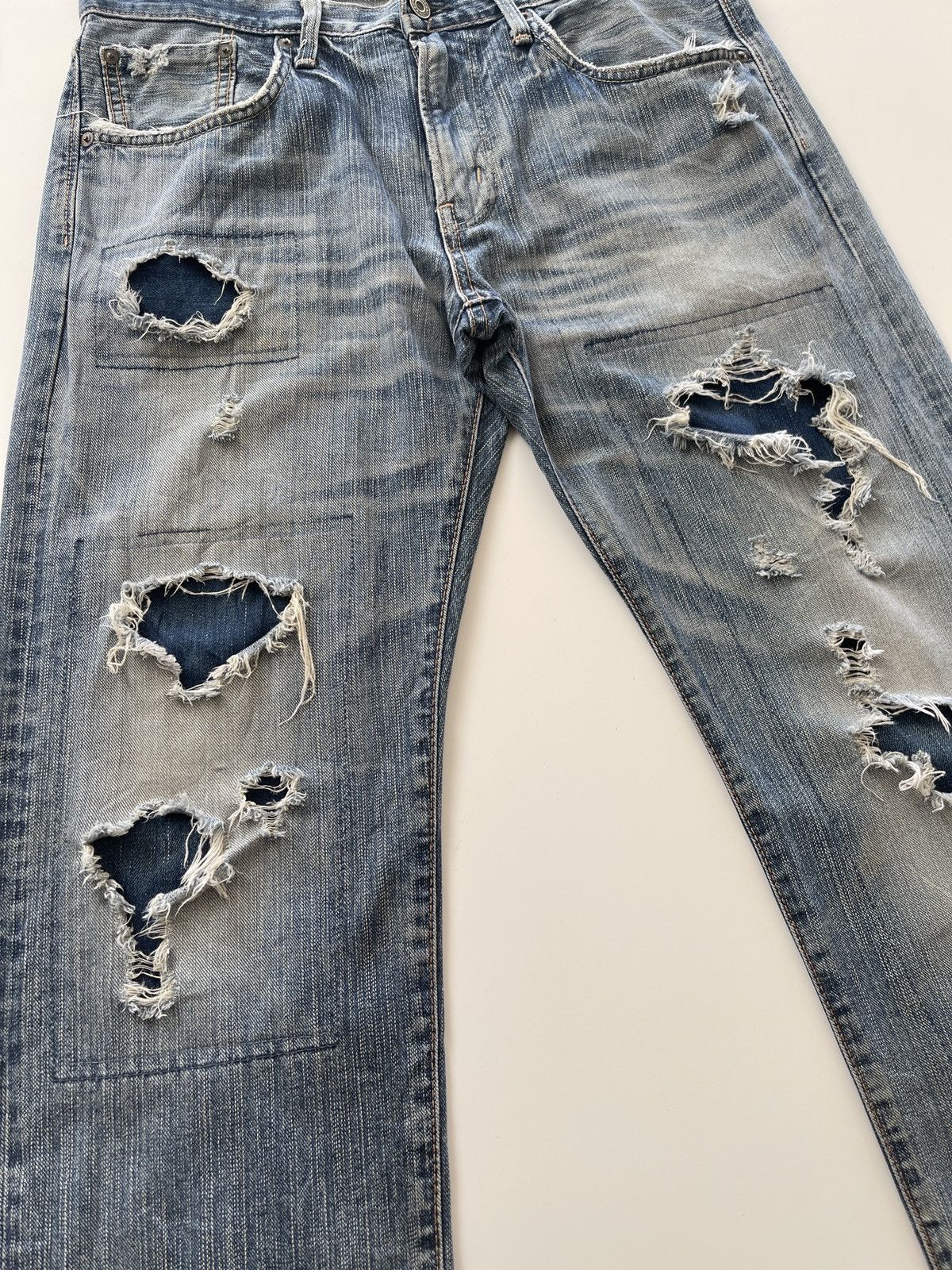 Edwin Edwin Sashiko Distressed Design Rusty Denim Size US 34 / EU 50 - 3 Thumbnail