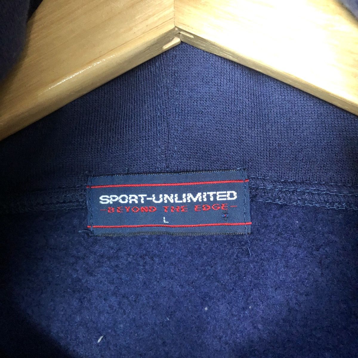 Japanese Brand Sport Unlimited Blue Hoodie #348B Size US L / EU 52-54 / 3 - 8 Thumbnail