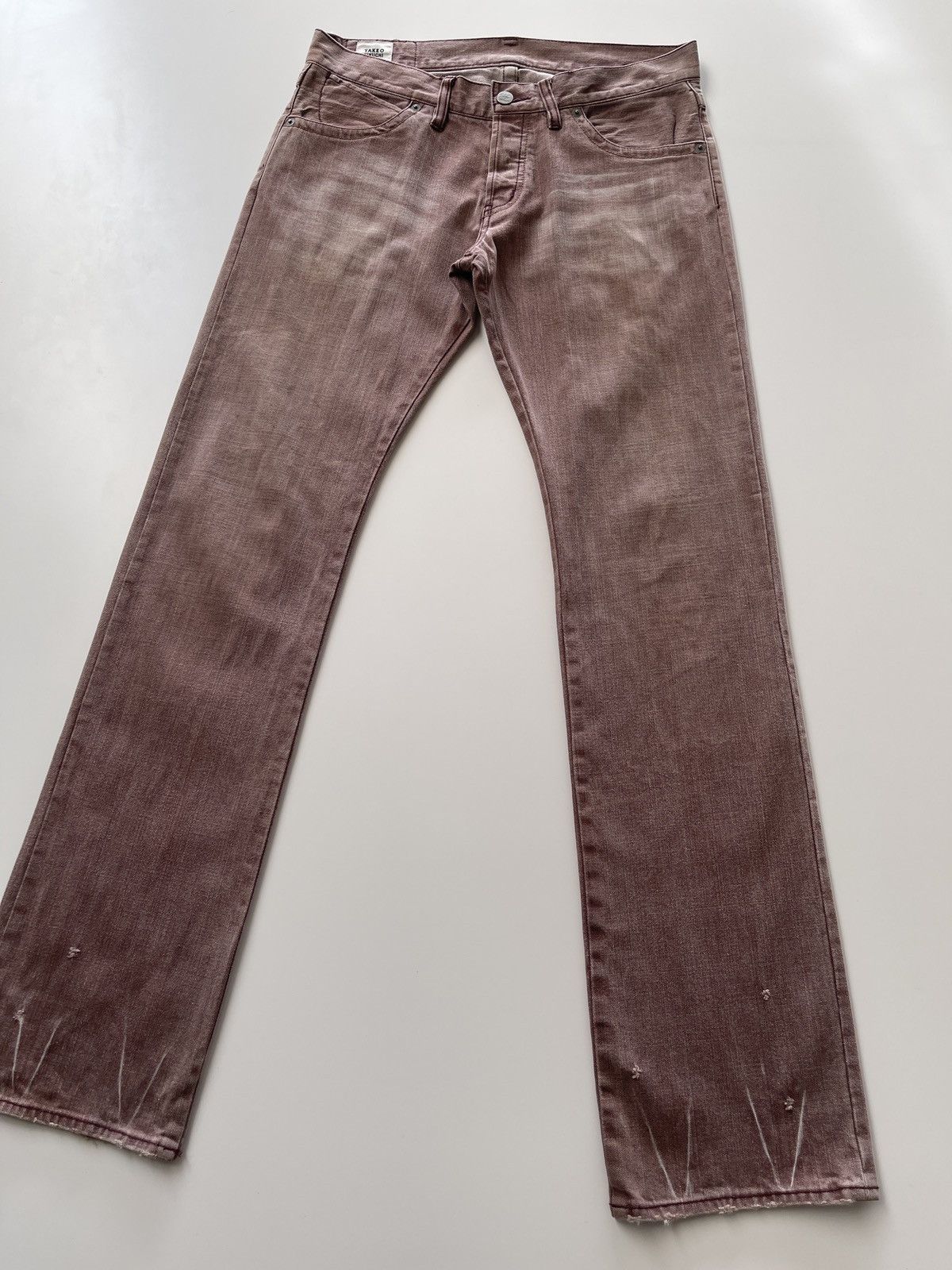 Japanese Brand Takeo Kikuchi Rusty Denim Pants Size US 31 - 5 Thumbnail