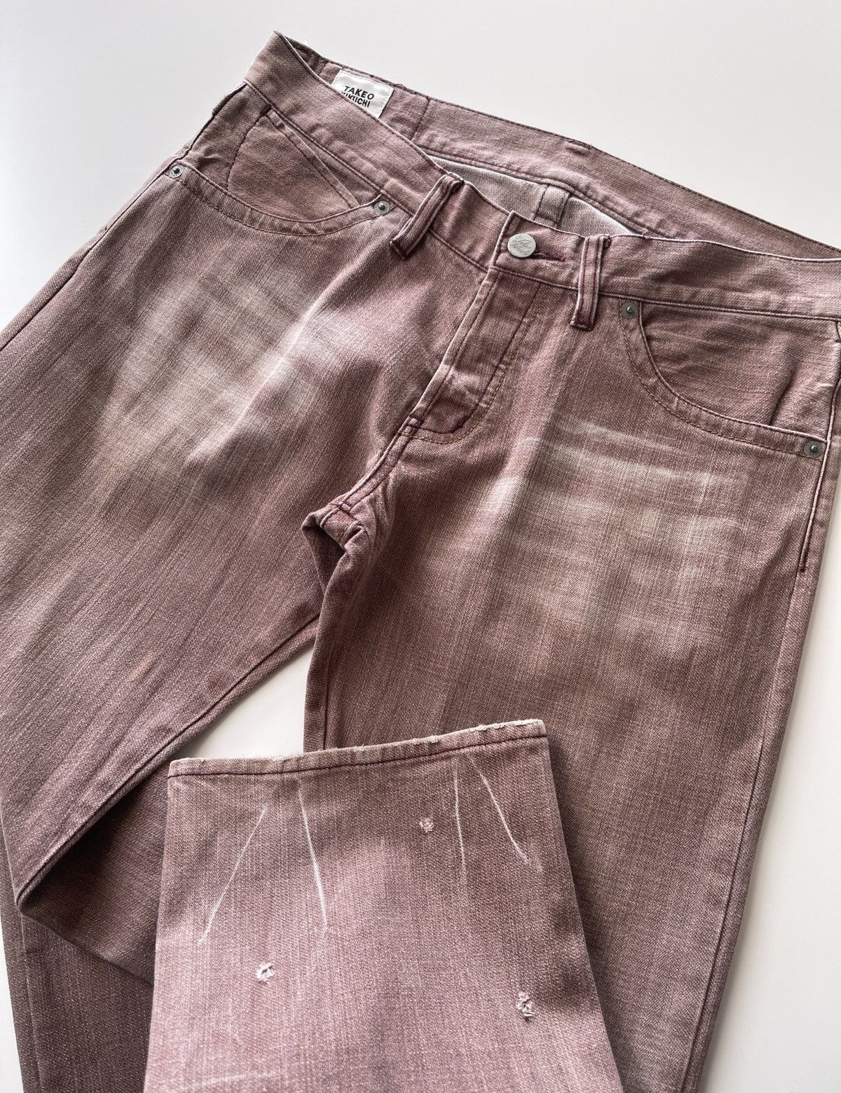 Japanese Brand Takeo Kikuchi Rusty Denim Pants Size US 31 - 10 Thumbnail