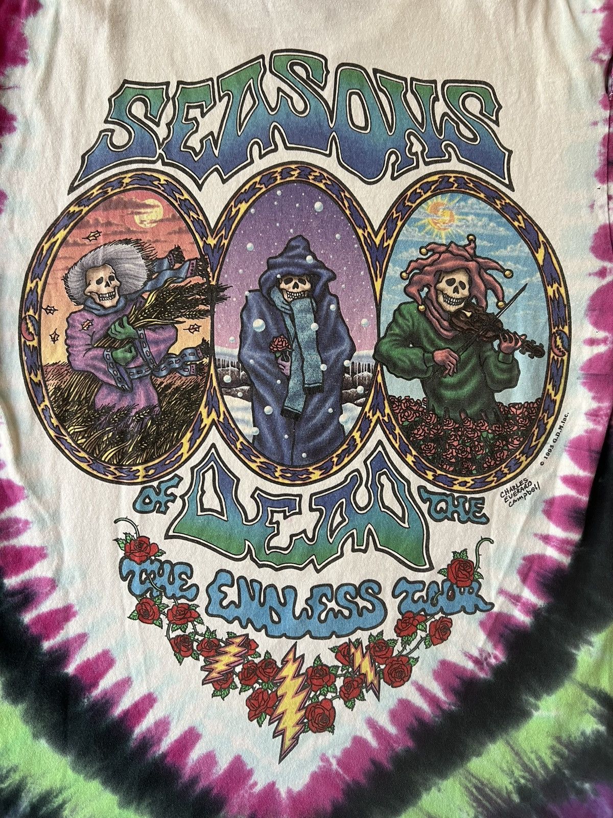 Band Tees 1993 Vintage Liquid Blue x Grateful Dead Tie Dye Size US M / EU 48-50 / 2 - 9 Thumbnail