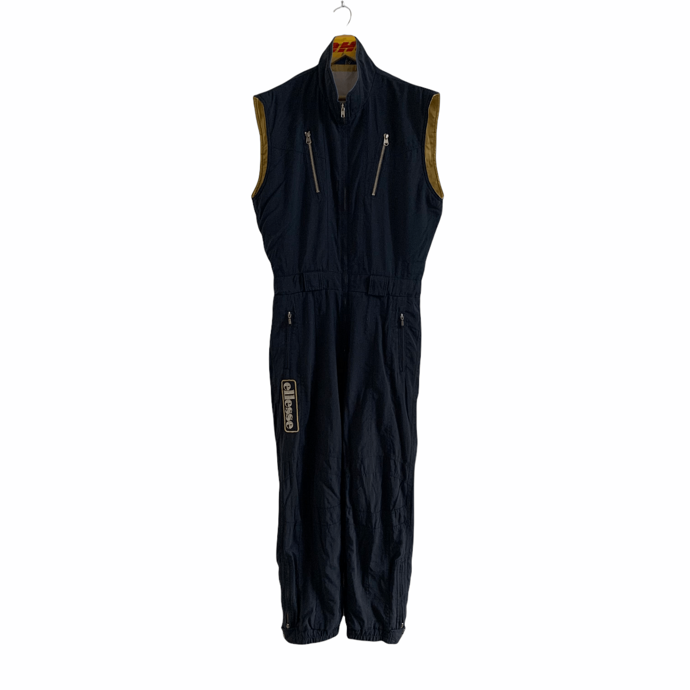 image of Vintage Ellesse Ski Overall 3303-118 in Blue Black, Men's (Size 34)