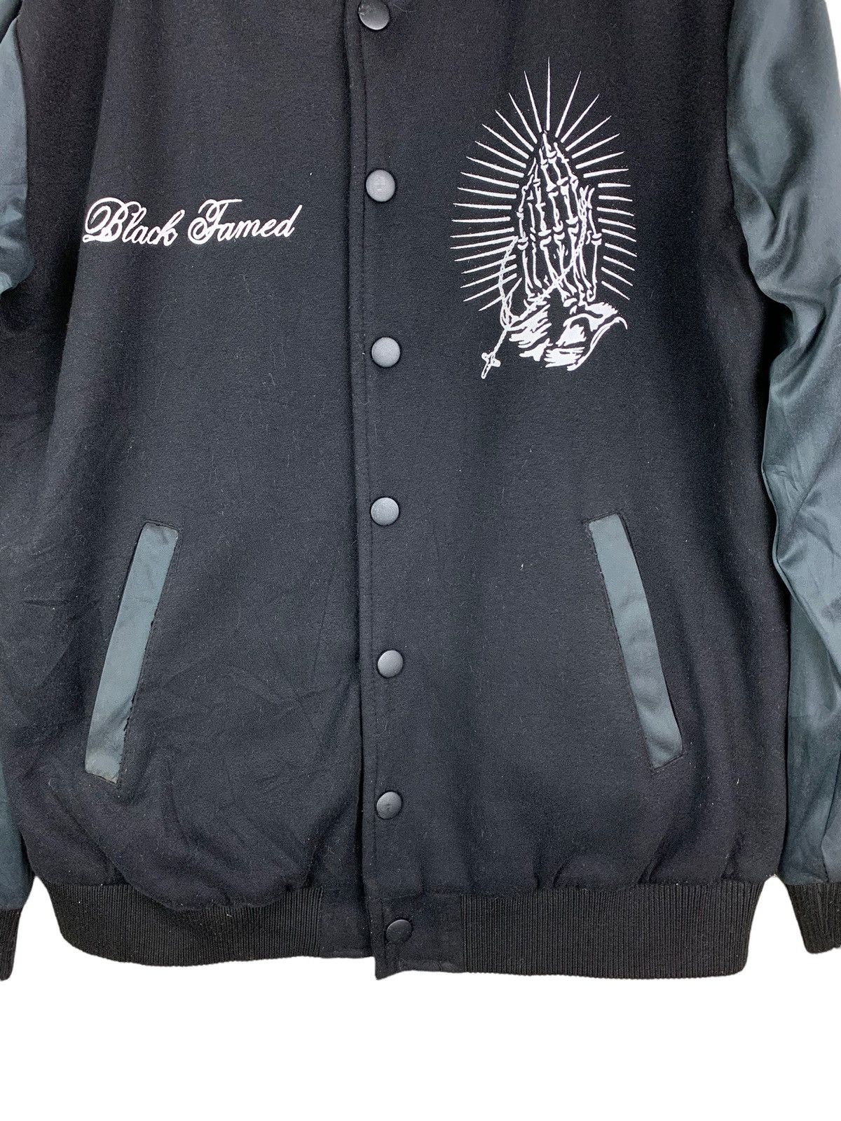 Japanese Brand × Vintage Black Famed The Fantastic World Super Varsity Jacket Size US M / EU 48-50 / 2 - 4 Thumbnail